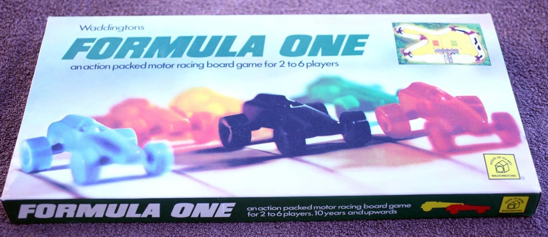 Waddingtons Formula One Board Game for 2 to 6 players-UK release 1978-Complete