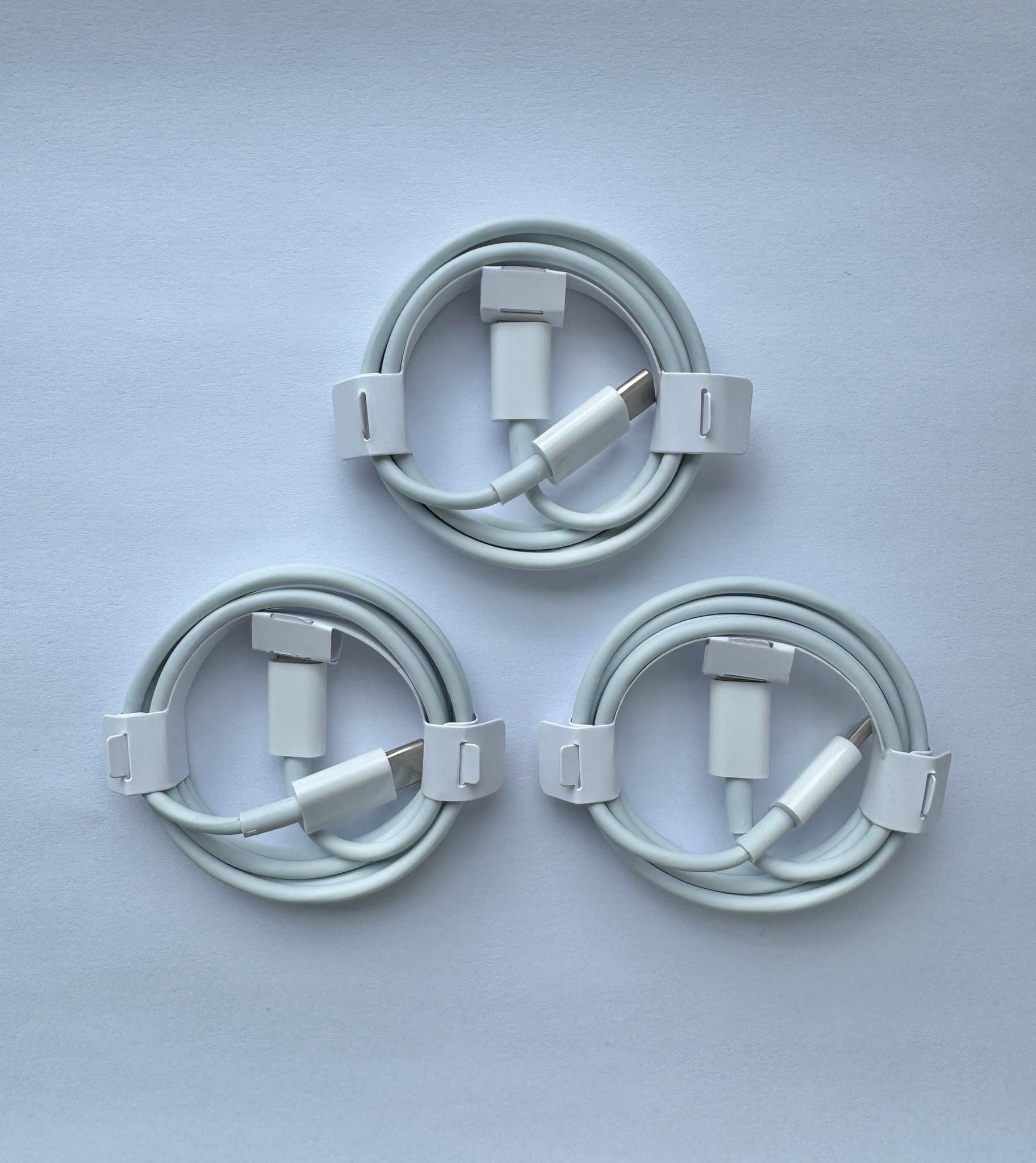 3-pack USB-C laddkabel 1m – 20W – För mobil & powerbank
