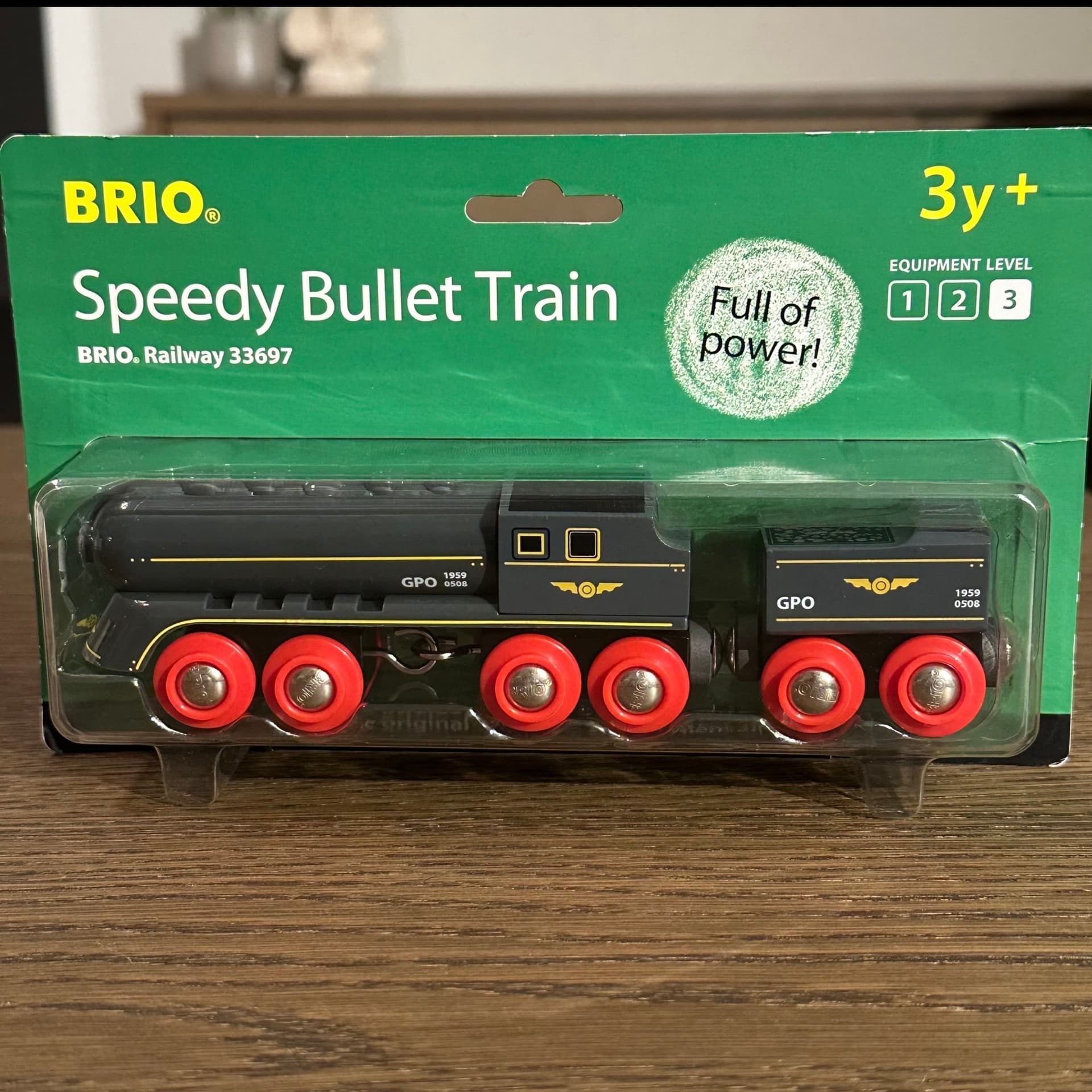 BRIO Speedy Bullet Train år 2008 BRIO World - Höghastighetståg ”Blixten”