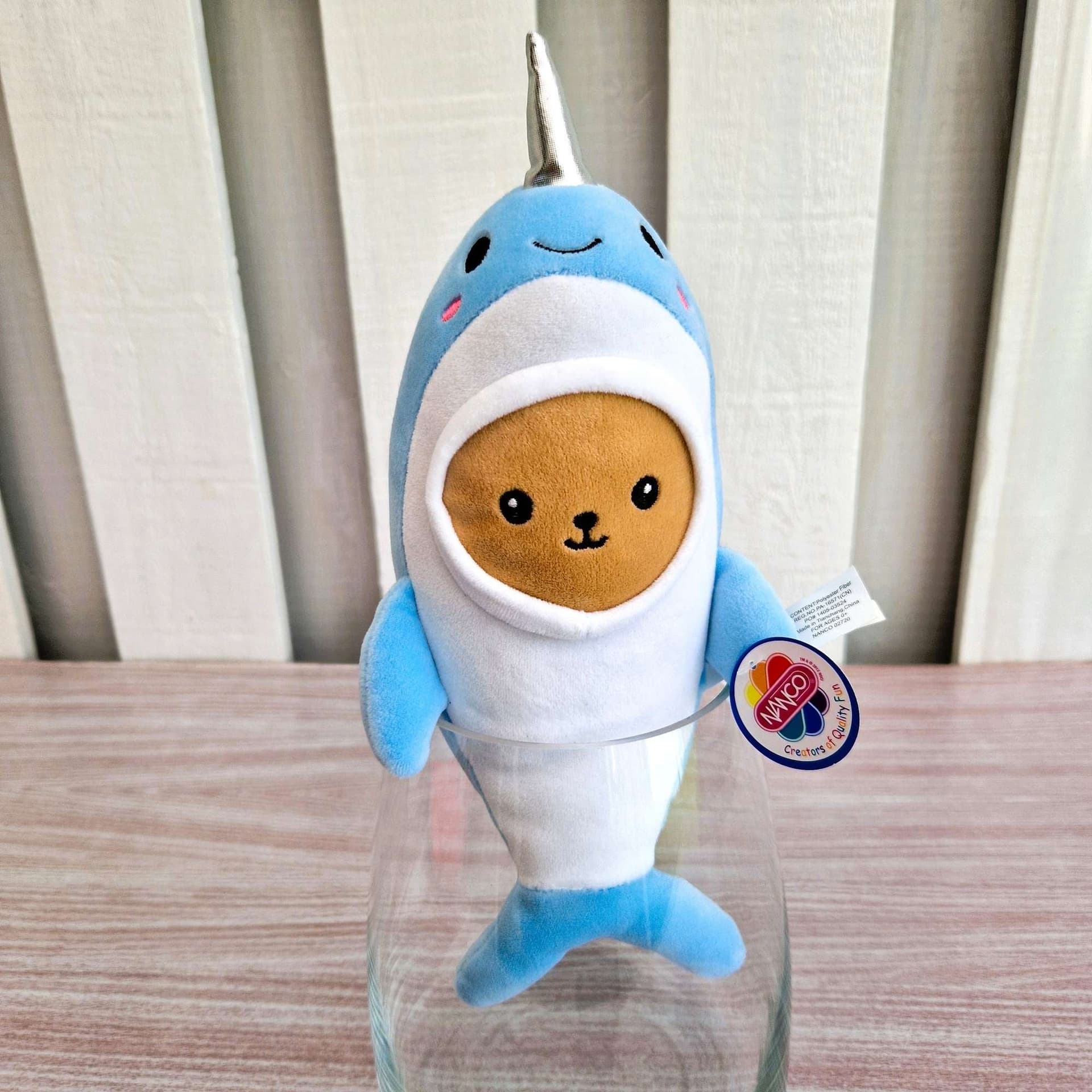 Nanco Seal Plush Figure In Blue Sea Outfit With Tags 24 cm