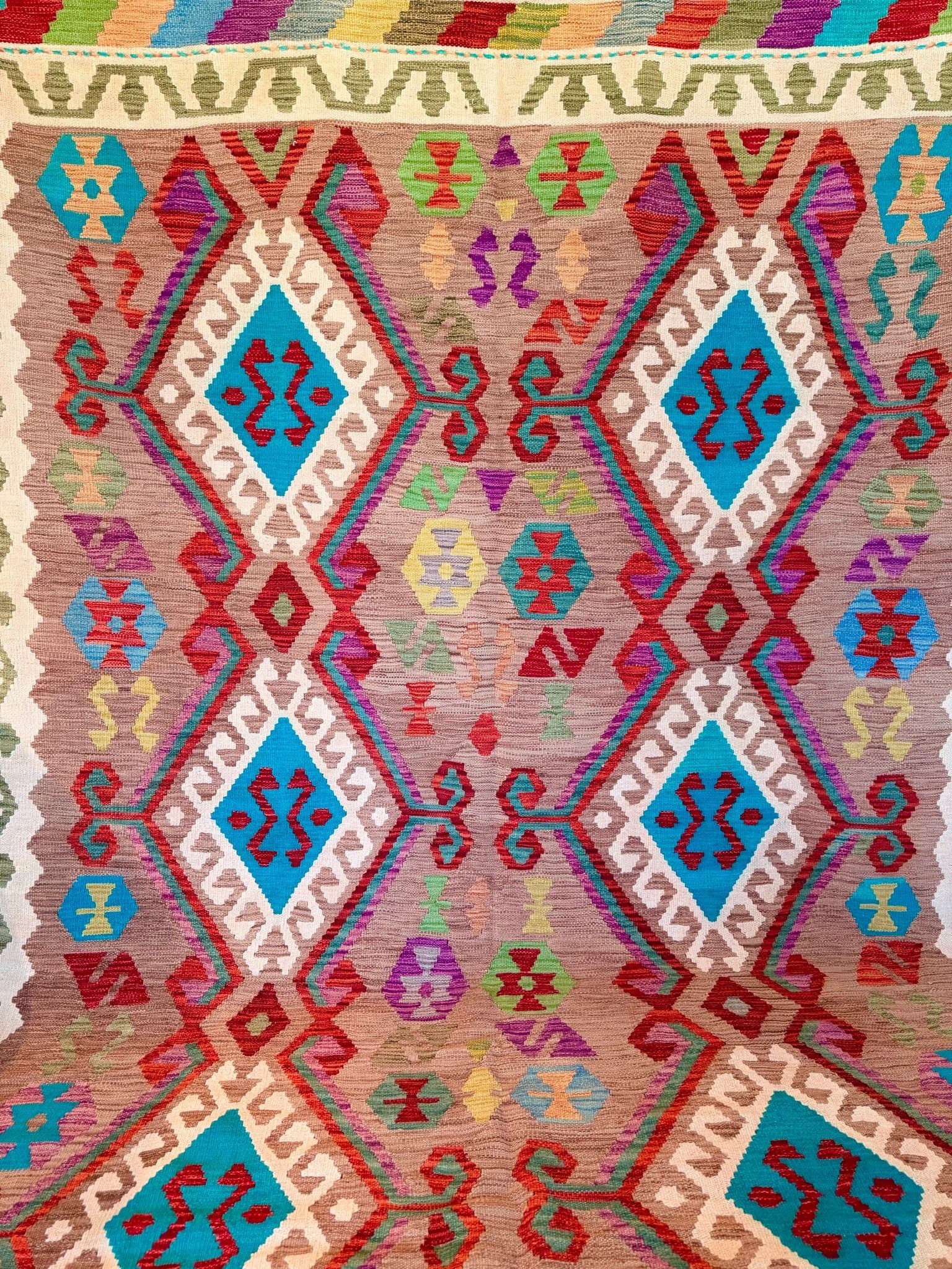 Vintage Afghan kelim Rug – Hand Knotted Wool