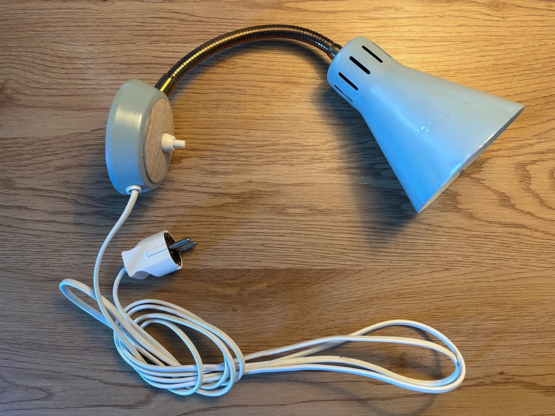 Vägglampa, sänglampa med flexarm, retro, vintage
