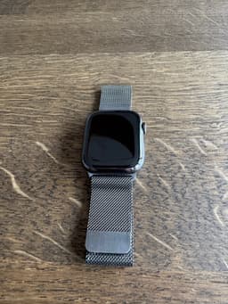 Apple Watch Series 7 GPS 45mm rostfritt stål Midnatt med tillbehör