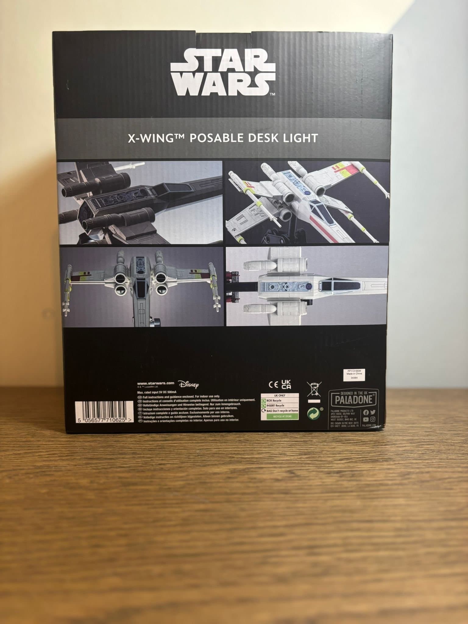 Star Wars X-Wing Justerbar Skrivbordslampa – Rebelstjärnskytteln USB