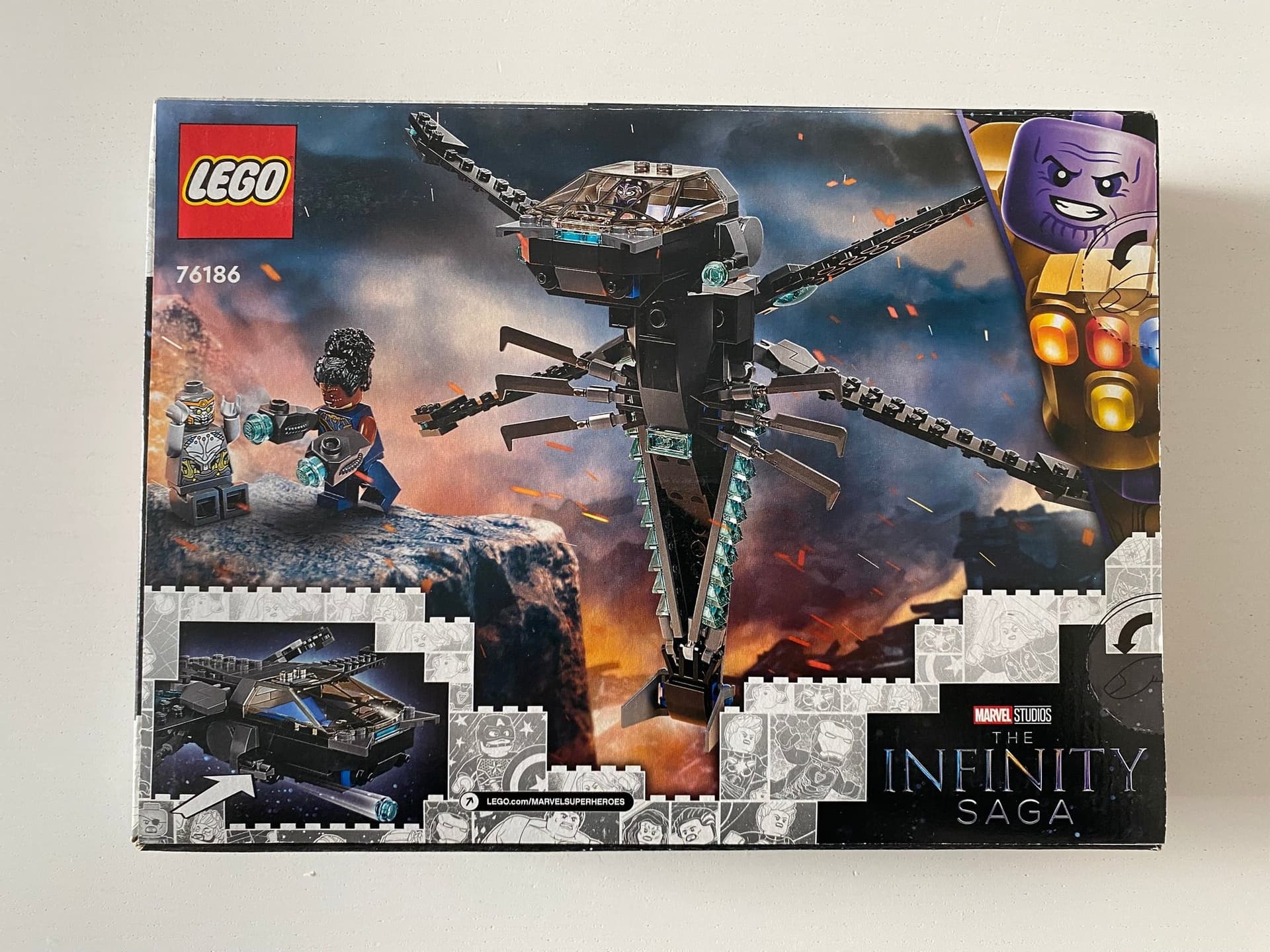 LEGO Marvel 76186 Black Panther Dragon Flyer oöppnad