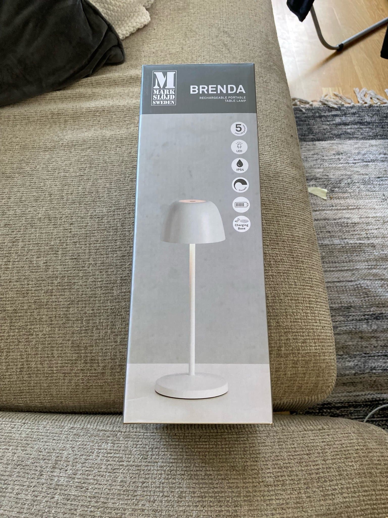 Markslöjd Brenda Uppladdningsbar Bordslampa 32 cm Vit