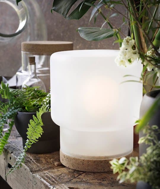 Bordslampa - SINNERLIG - Ilse Crawford IKEA - frostat glas - vintage
