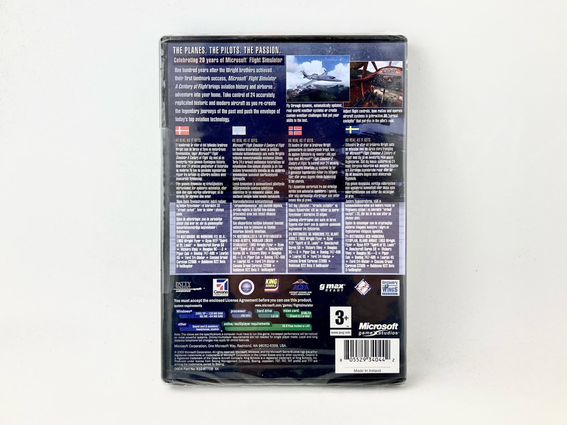 Oöppnad - Flight Simulator 2004 - A Century of Flight - Microsoft PC Inplastad