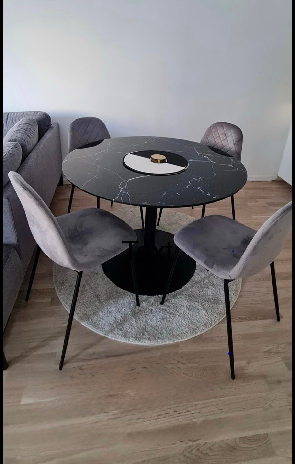 IKEA STOENSE rund matta 130 cm offwhite