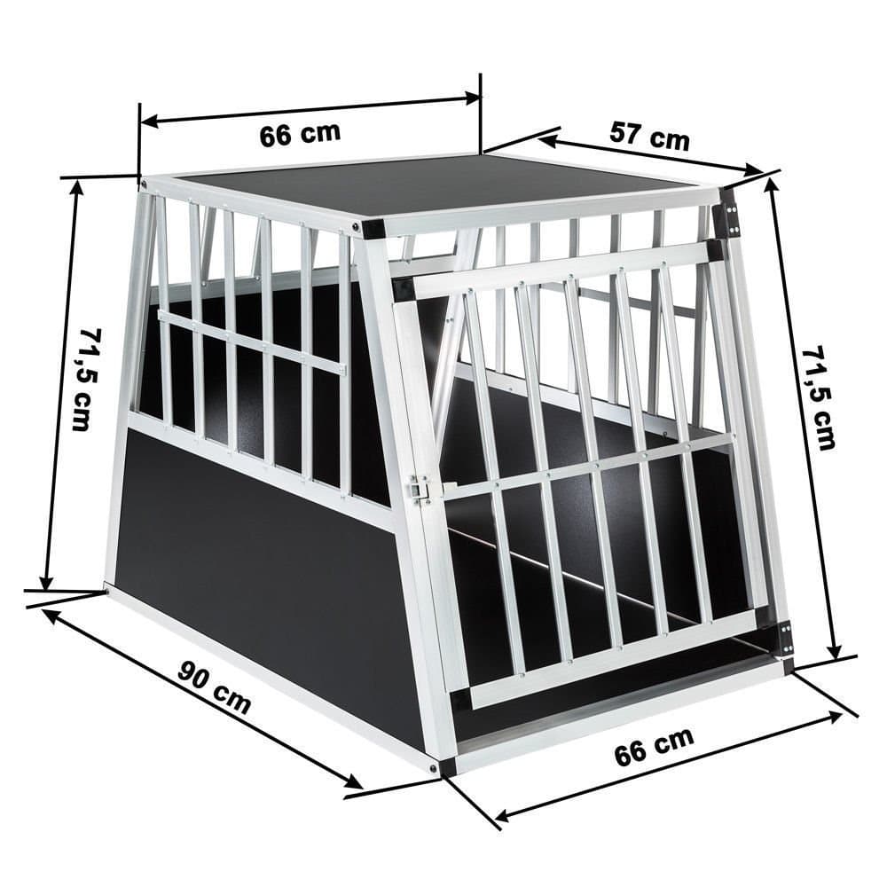 Fyndpris Hundbur Aluminium transportbur hundbox 90 trapets.