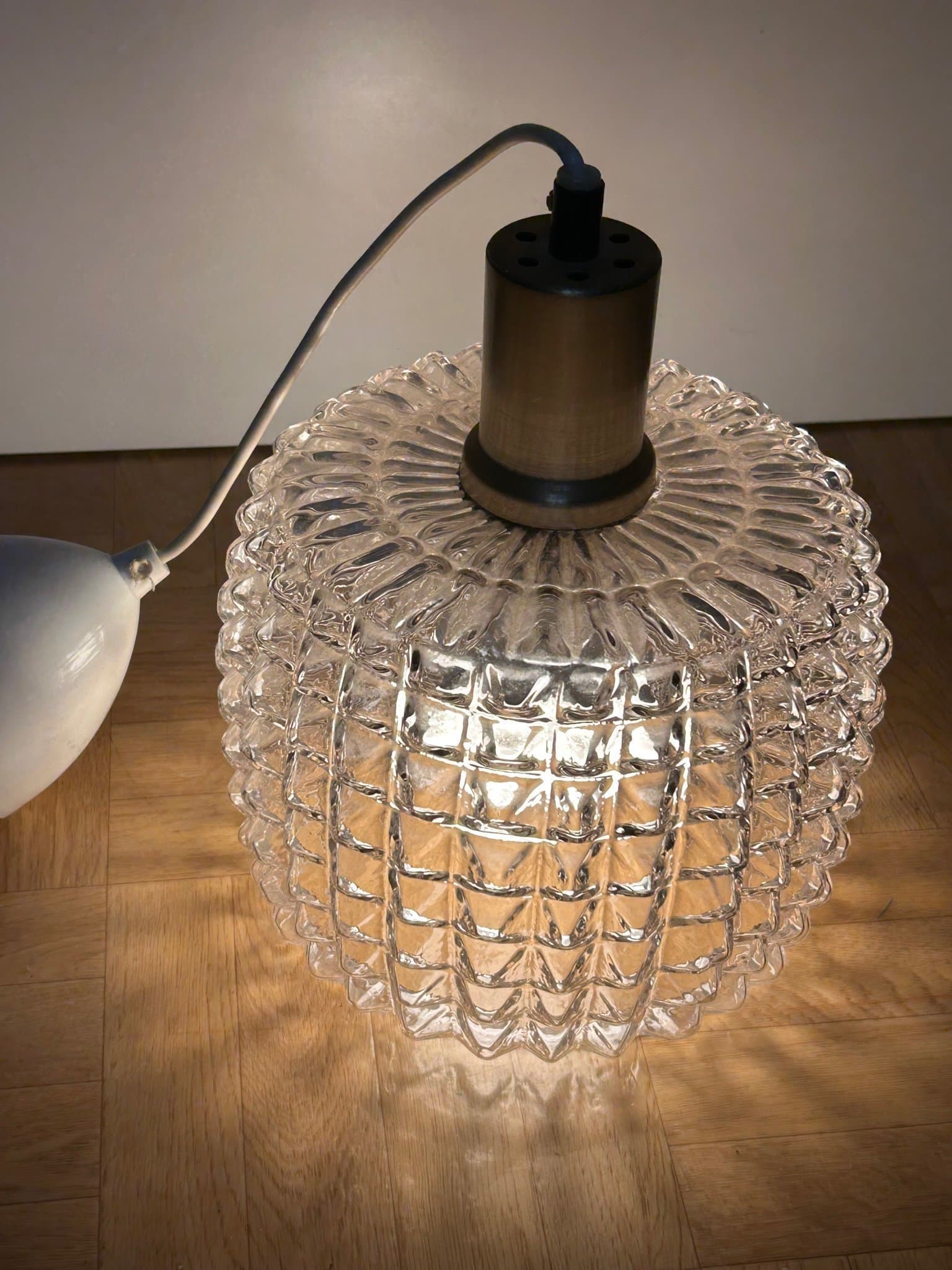 RETRO Taklampa i glas 70 tal.