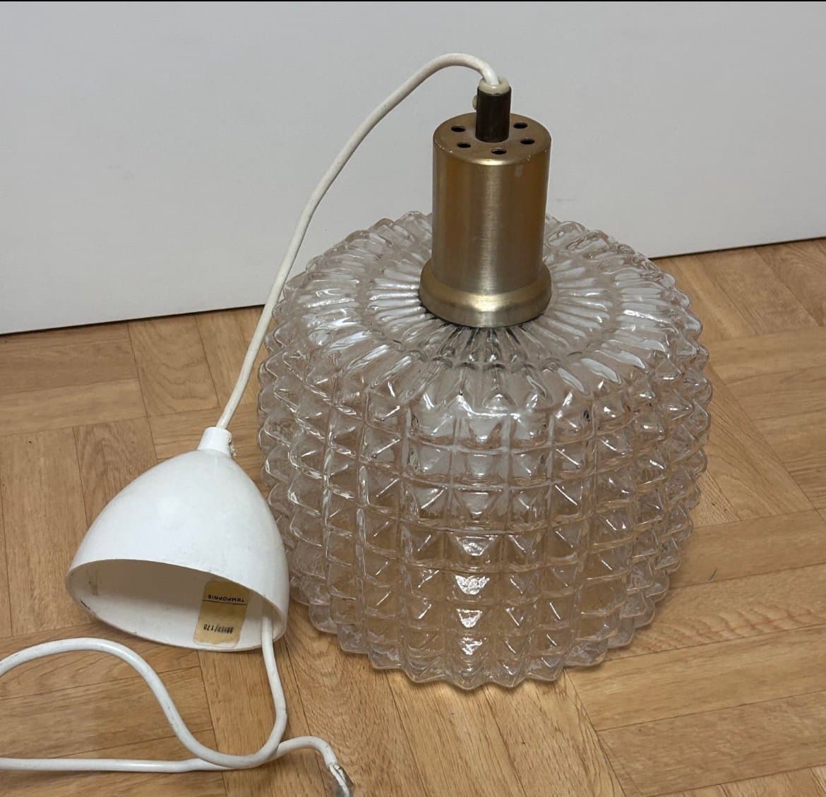 RETRO Taklampa i glas 70 tal.