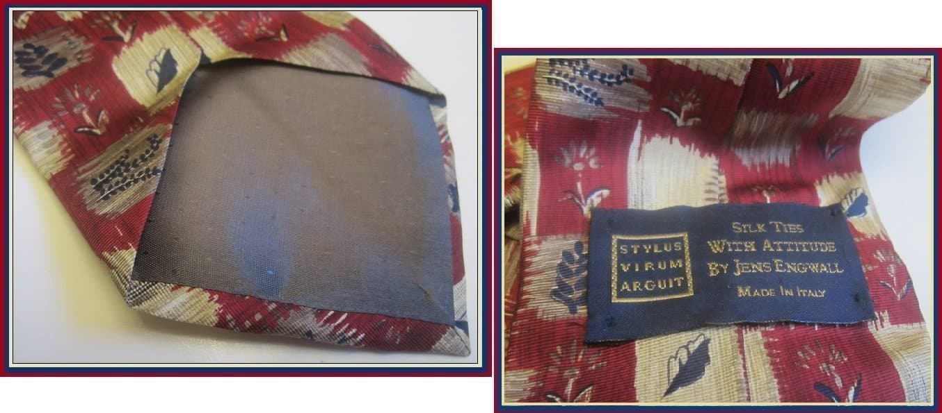 Silk tie With Attitude By Jens Engwall Made in Italy 100% silk