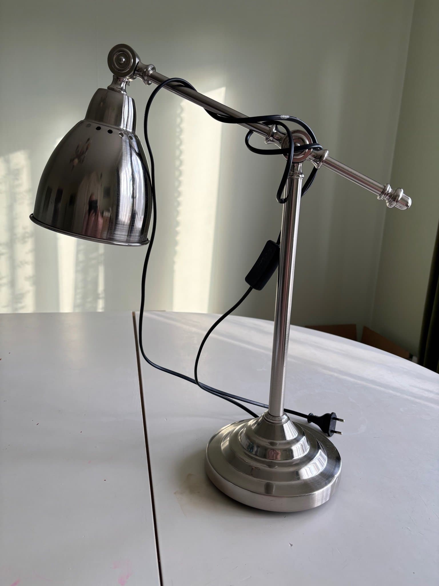 IKEA Barometer Bordslampa i förnicklat stål