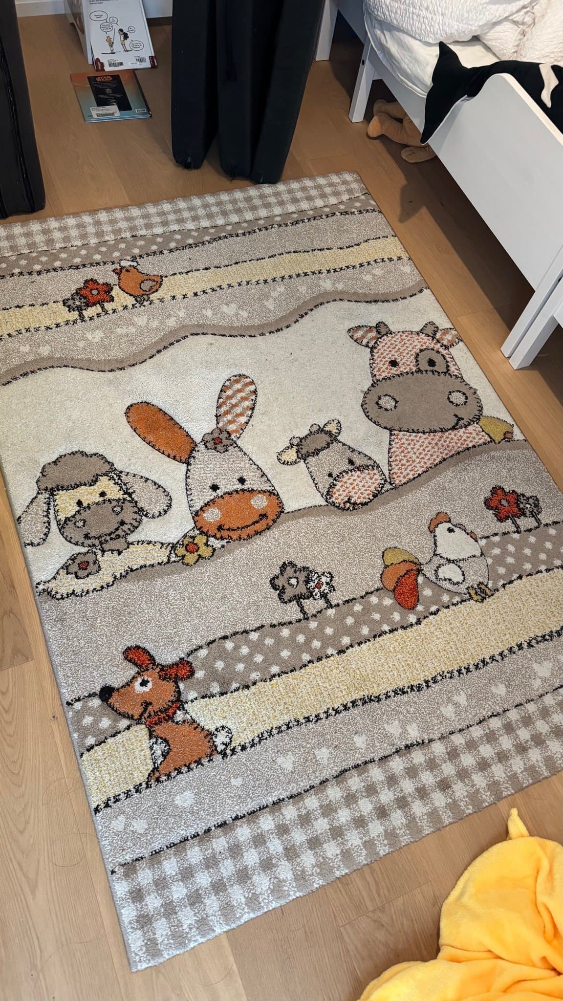 Barnmatta med djurmotiv 120x170