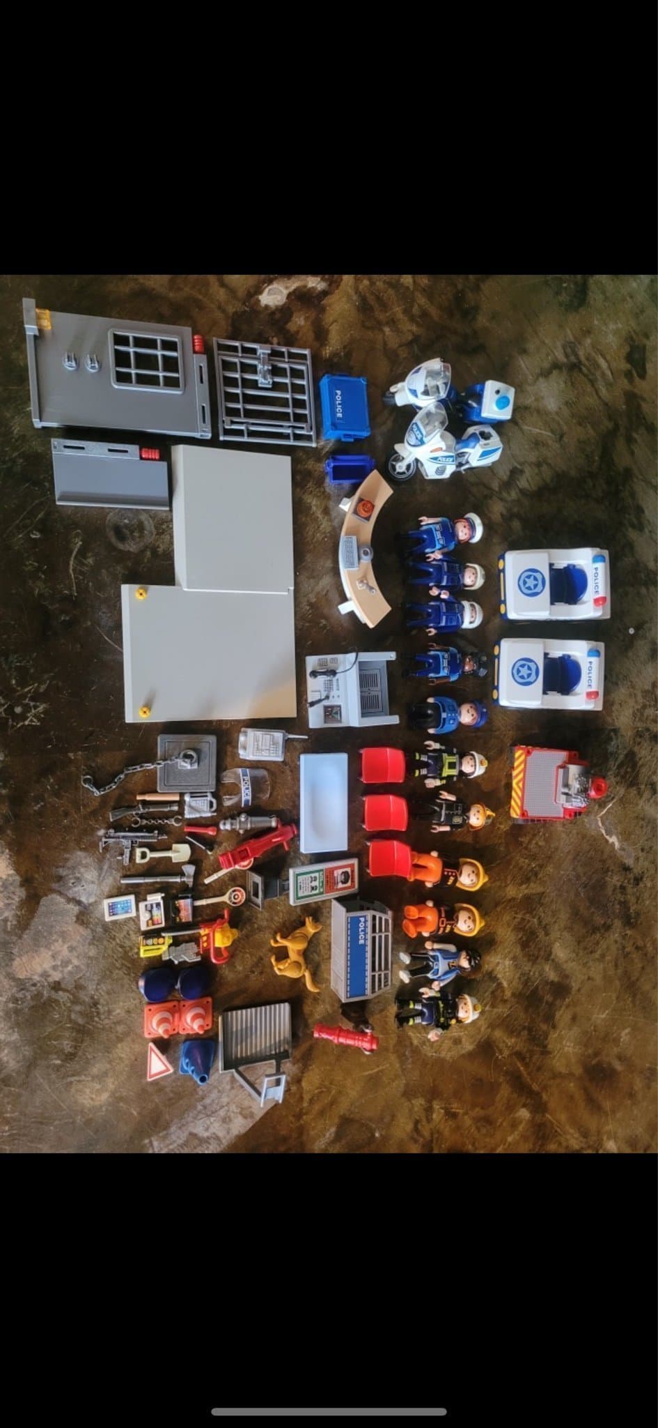 Playmobil / polis med motorcykel / mc / brandkår med hjälm