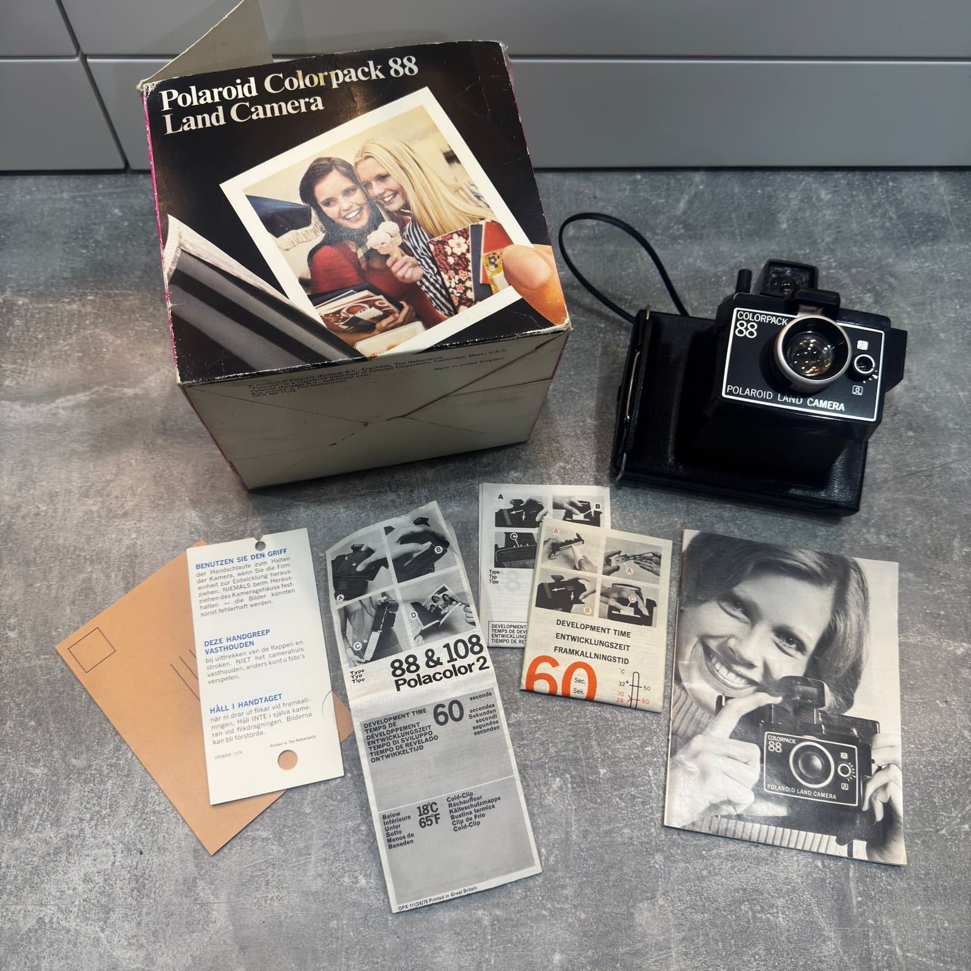 Polaroid Colorpack 88 Land Camera Orginal kartong & manualer
