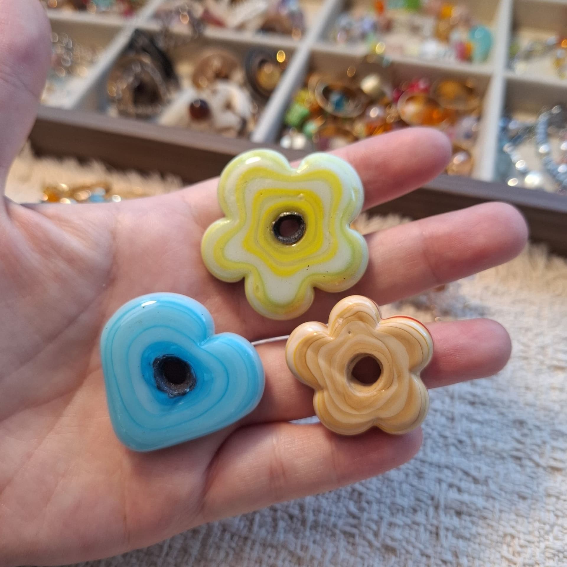 3pcs Nepalese beads 54g