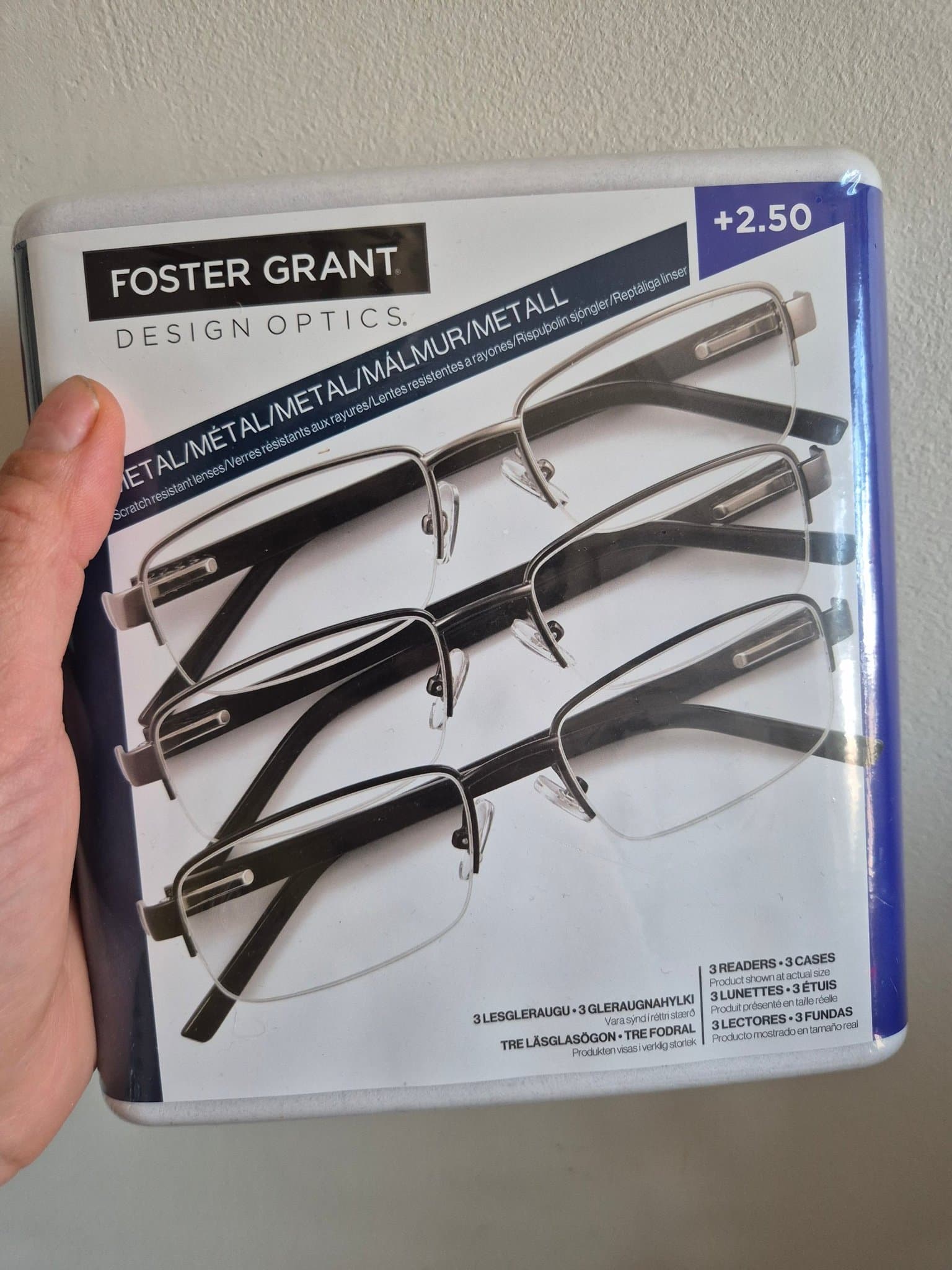 Ny/oanvänd! Foster Grant läsglasögon +2.50, 3-pack