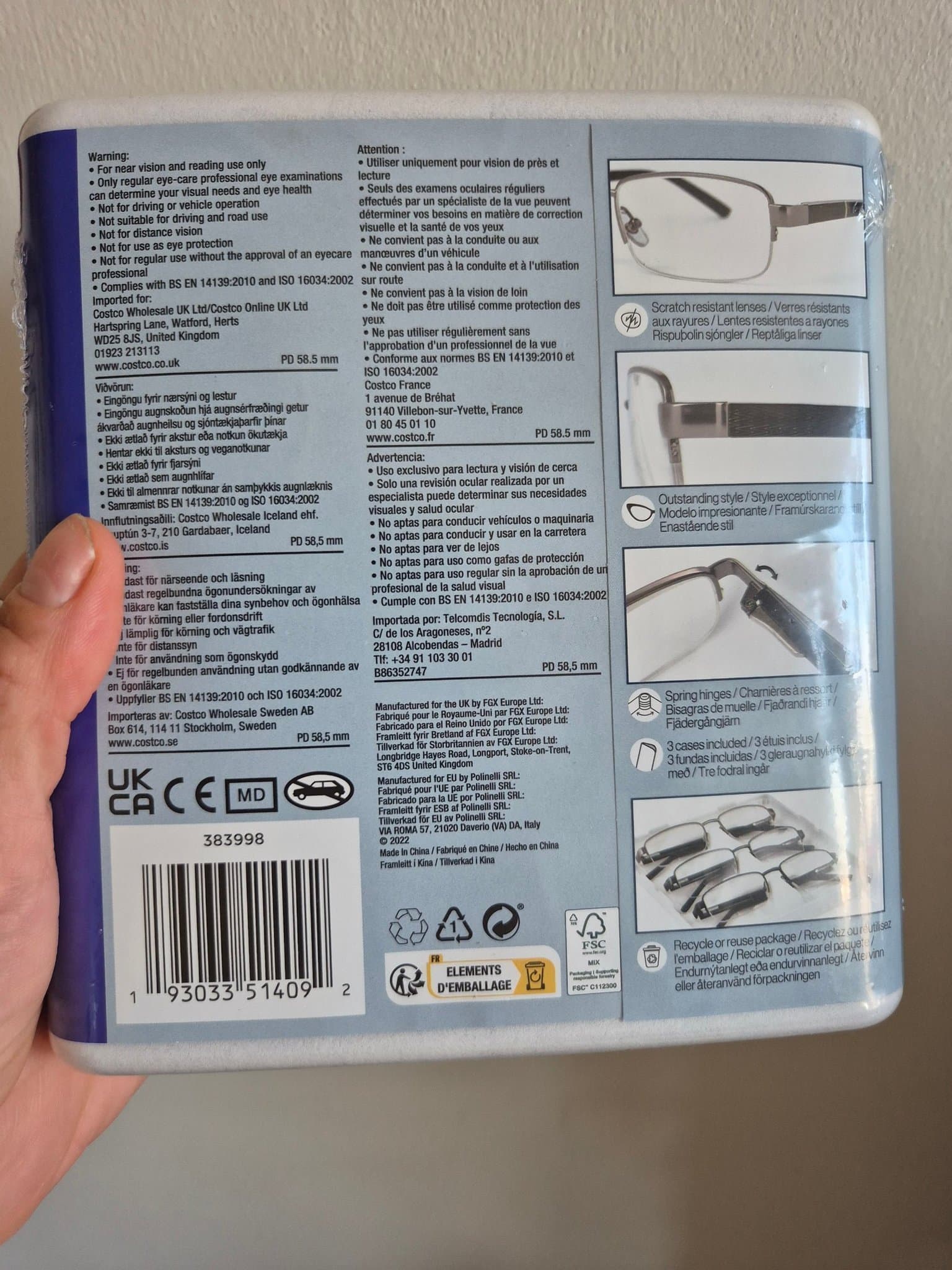 Ny/oanvänd! Foster Grant läsglasögon +2.50, 3-pack