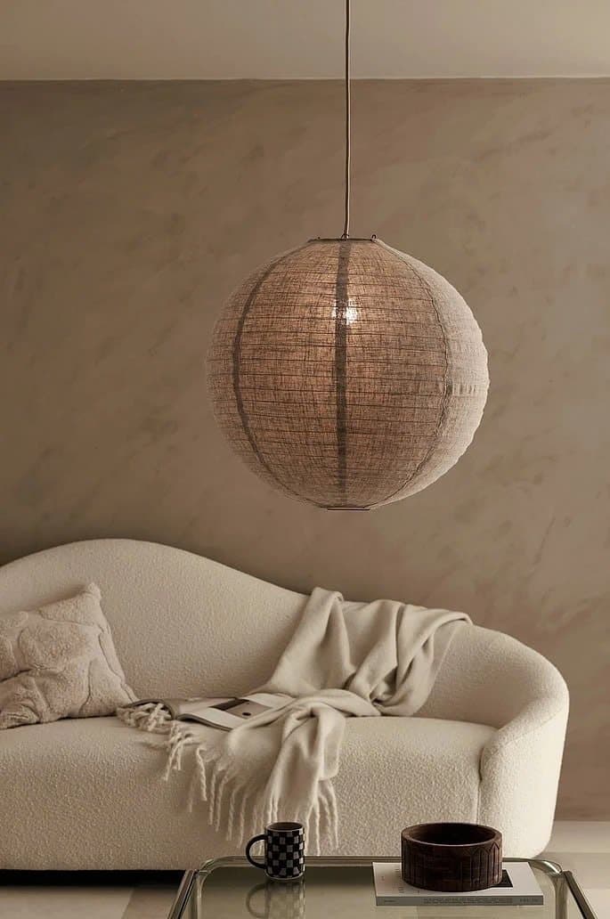 Round Linen Pendant Lamp Shade