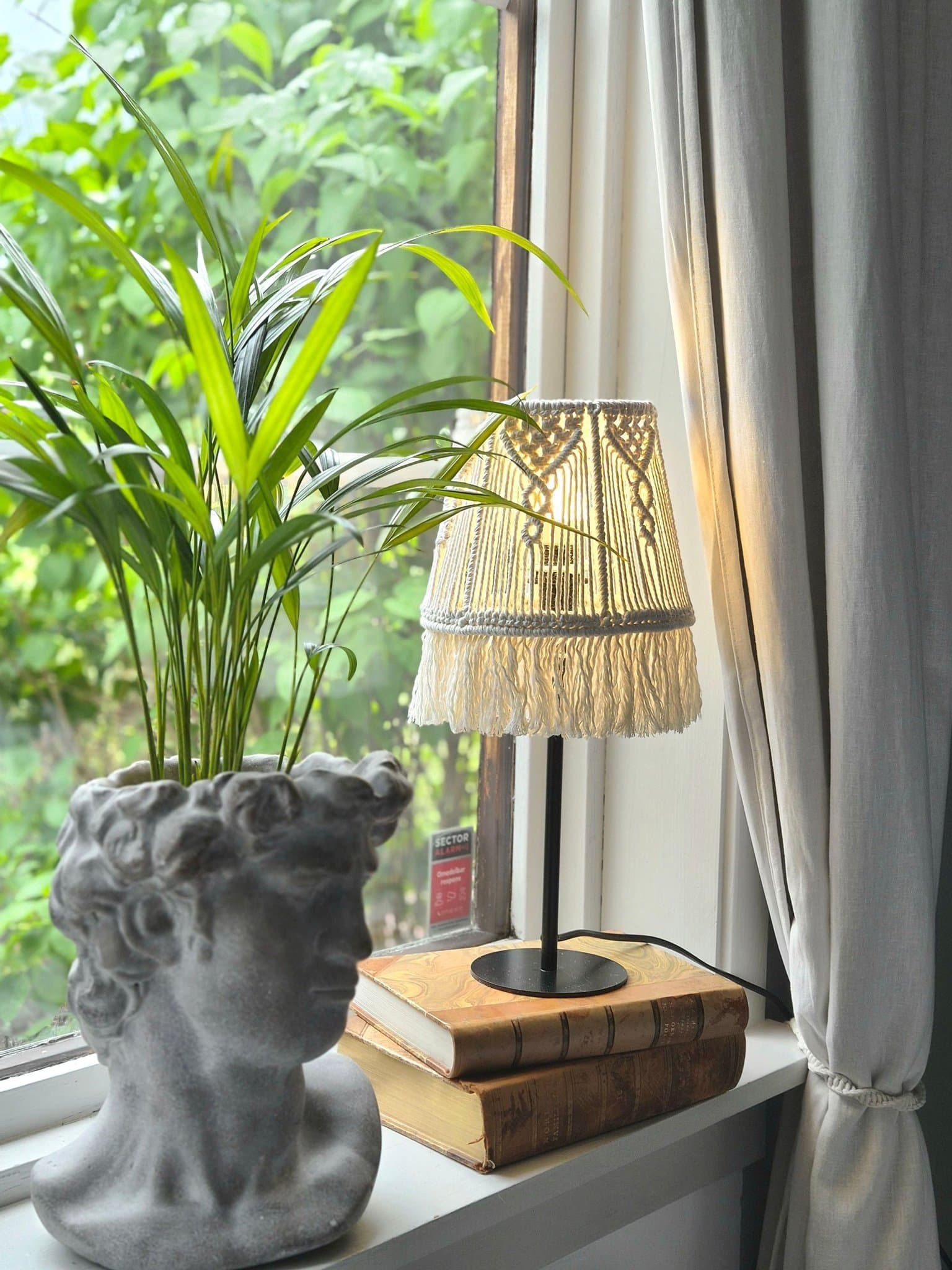 Handgjord makramé-lampskärm / Boho