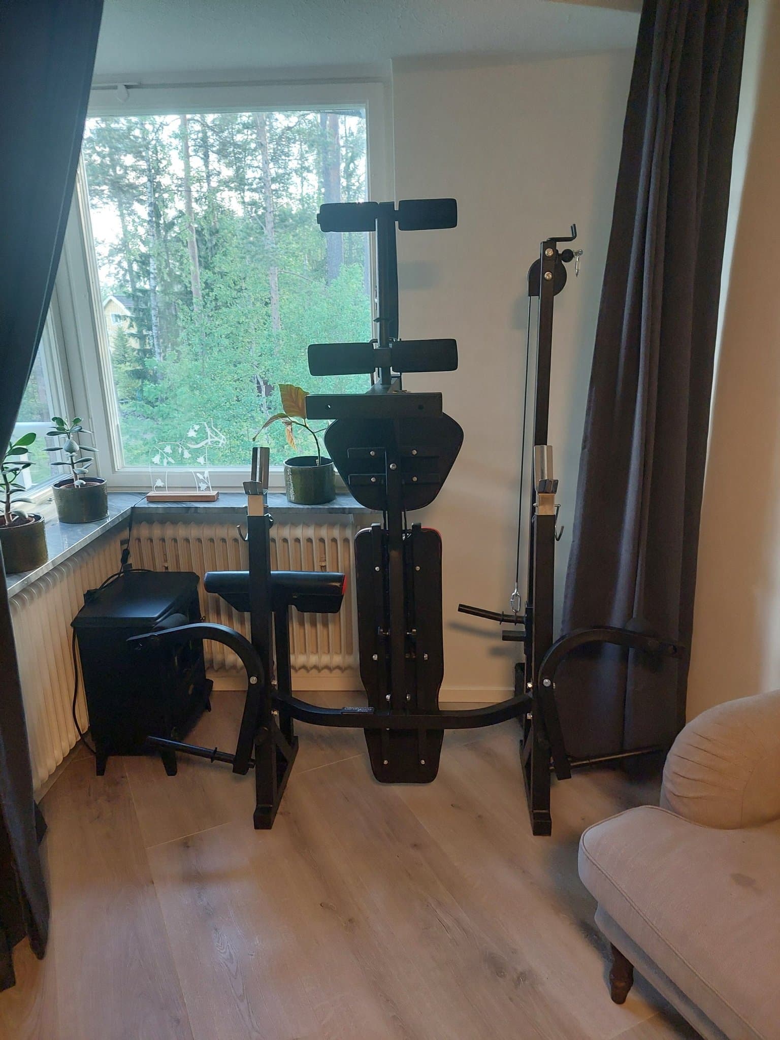 Träningsbänk med tillbehör
