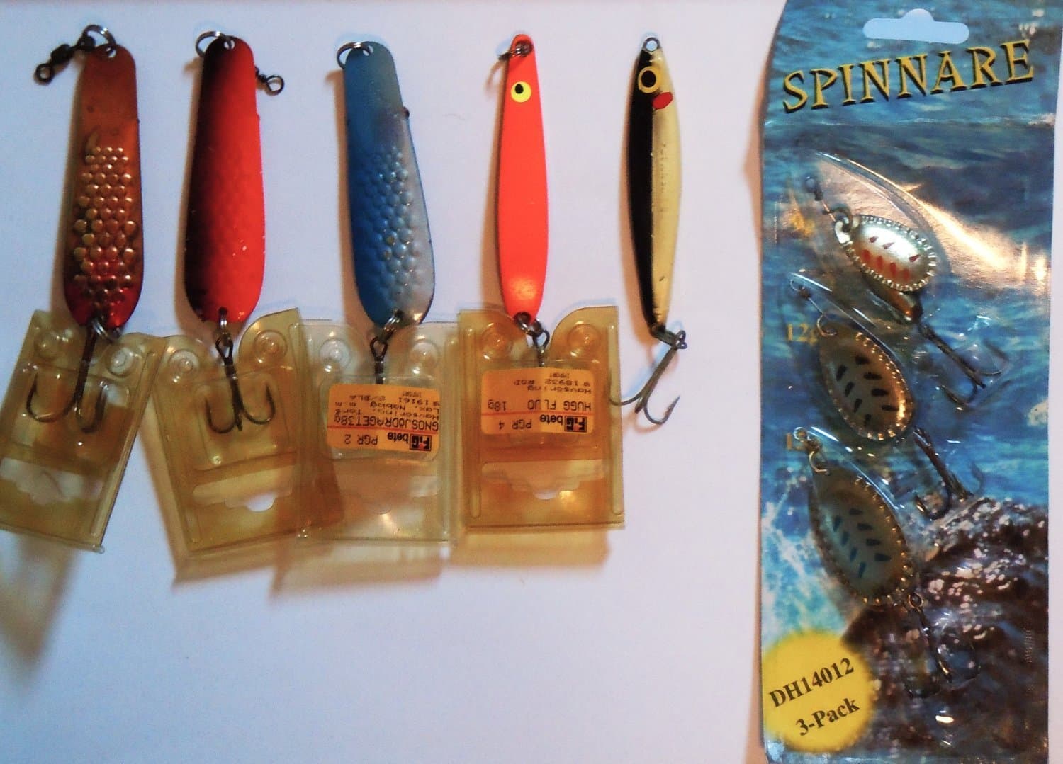 GNOSJÖ DRAGET ( 3 st ) + HUGG FLUO + ERIER DENMARK + 3 nya SPINNARE