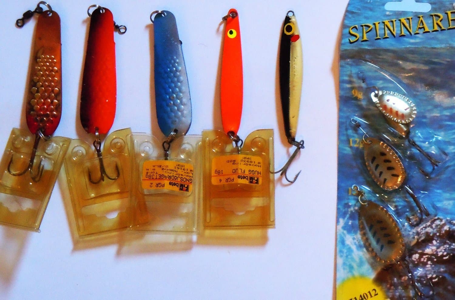 GNOSJÖ DRAGET ( 3 st ) + HUGG FLUO + ERIER DENMARK + 3 nya SPINNARE