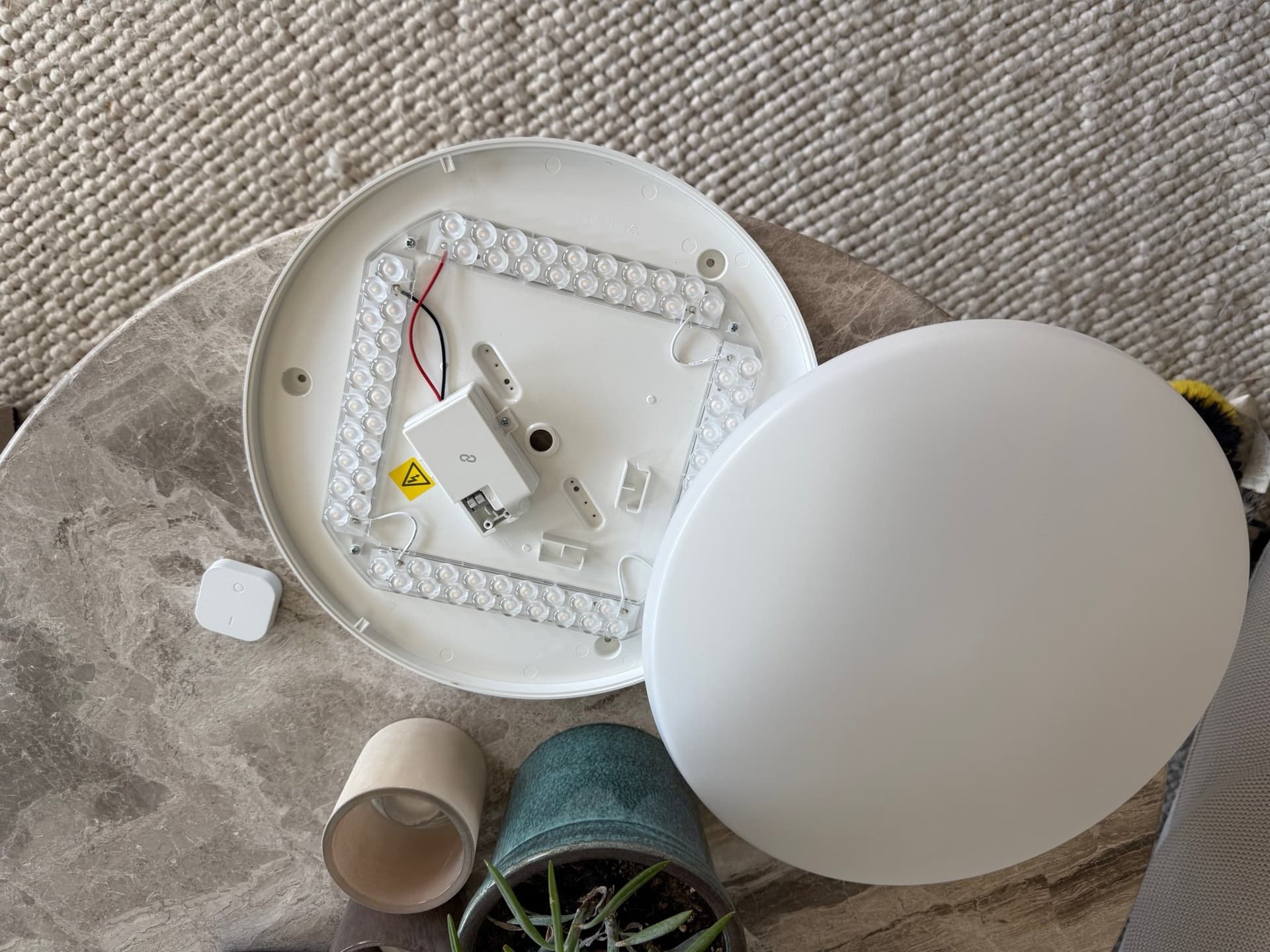 IKEA STOFTMOLN LED tak-/vägglampa, smart trådlös dimbar/varmvit, 37 cm