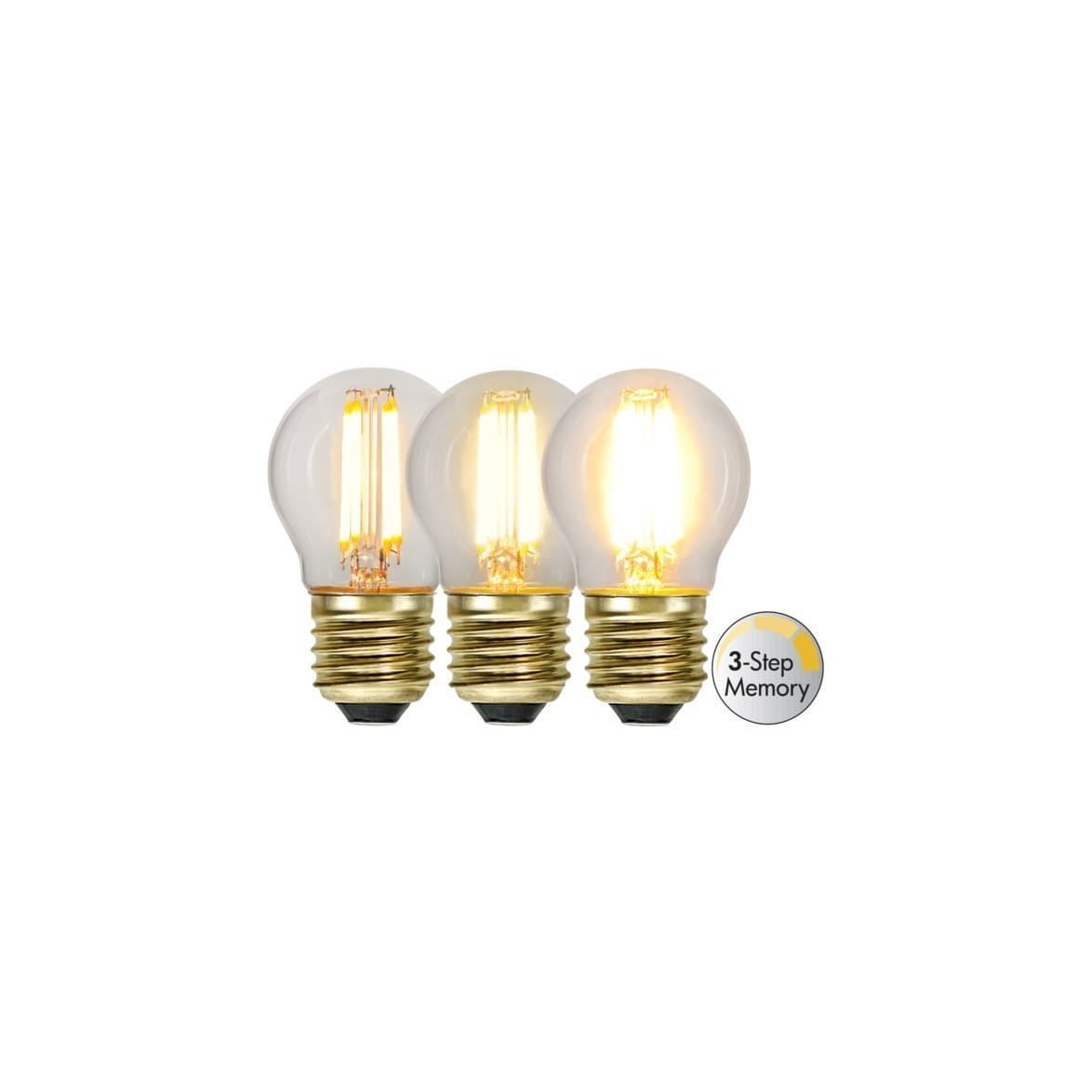 NYA! 2st LED 3-Step-Memory Klotlampa 4w Star Trading Klar 354-82-1 E27 2100K