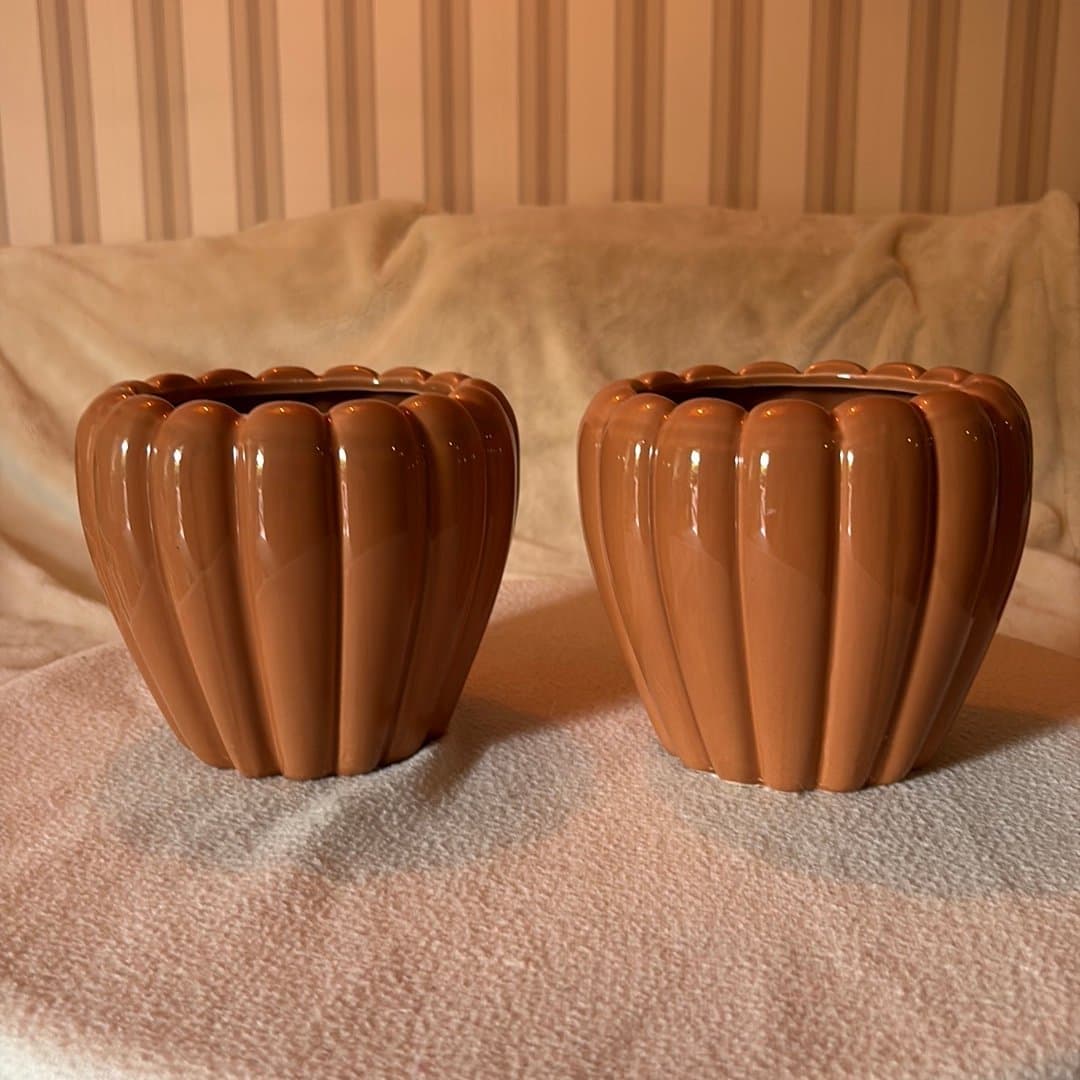 SILJA RUST terrakotta krukor ytterfoder, 2-pack
