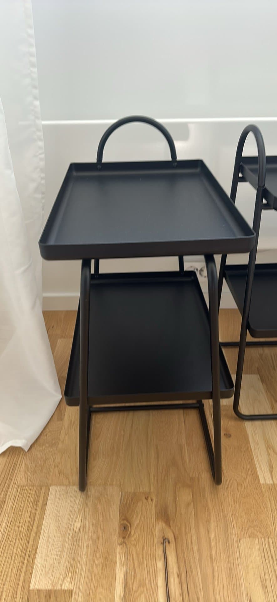 2 st IKEA HATTÅSEN svart – nattduksbord/sidobord