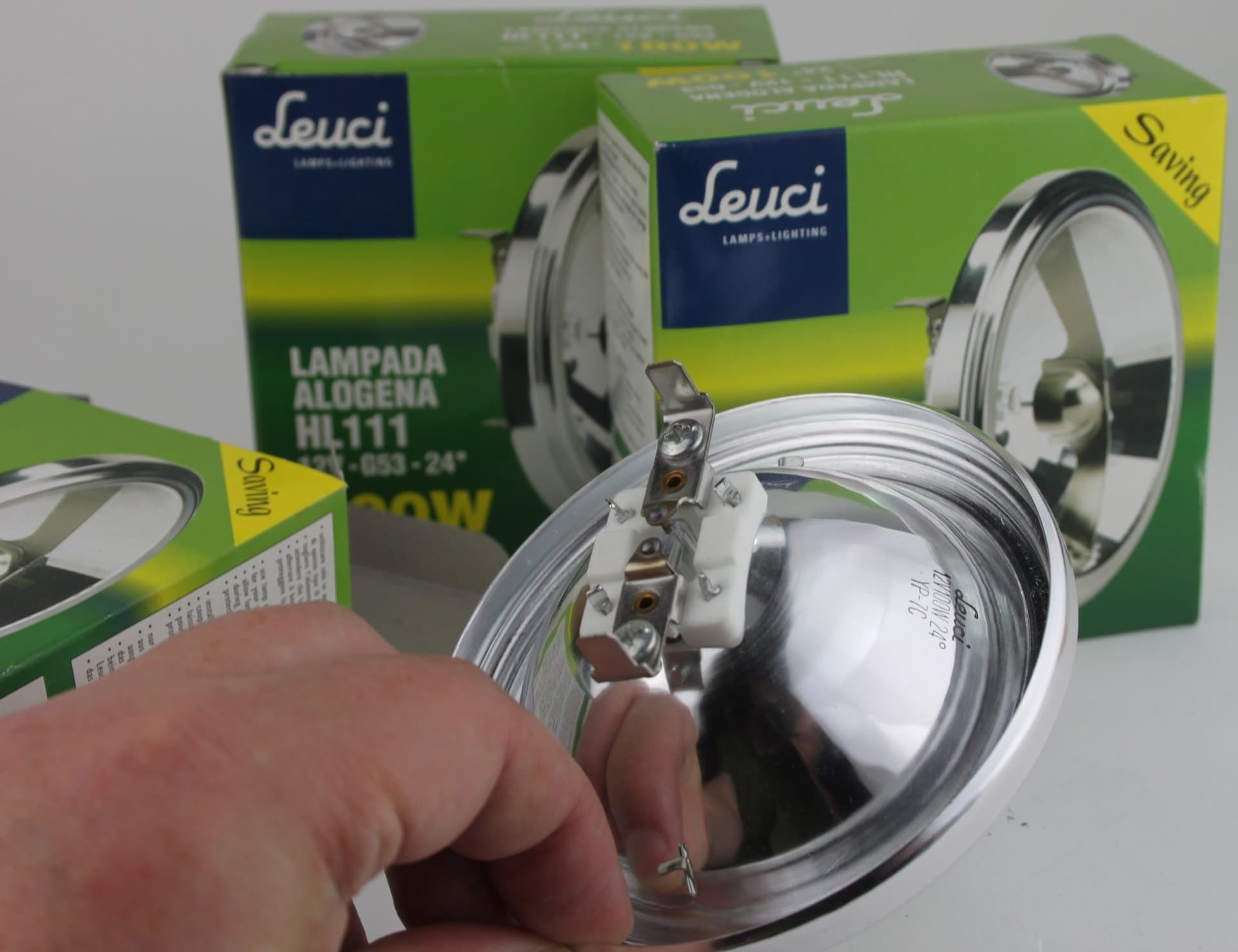 NYA! 3st Leuci 12V 100W 24° YP-7C G53 HL111 Halogen Lamp Spot AR111 inkl moms