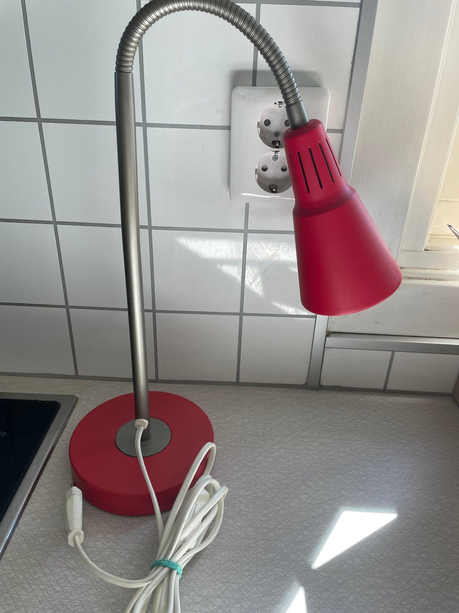 IKEA Kvart Bordslampa Röd
