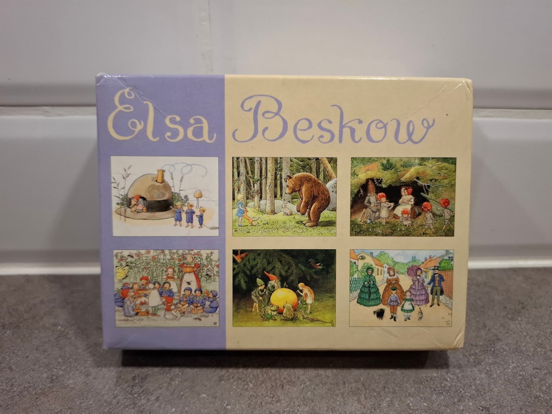 Elsa Beskow kub Pussel 12 bitar i trä