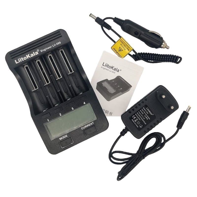 3X Liitokala Lii-500 komplett set - lithium och NiMH/C laddare/testare-18650