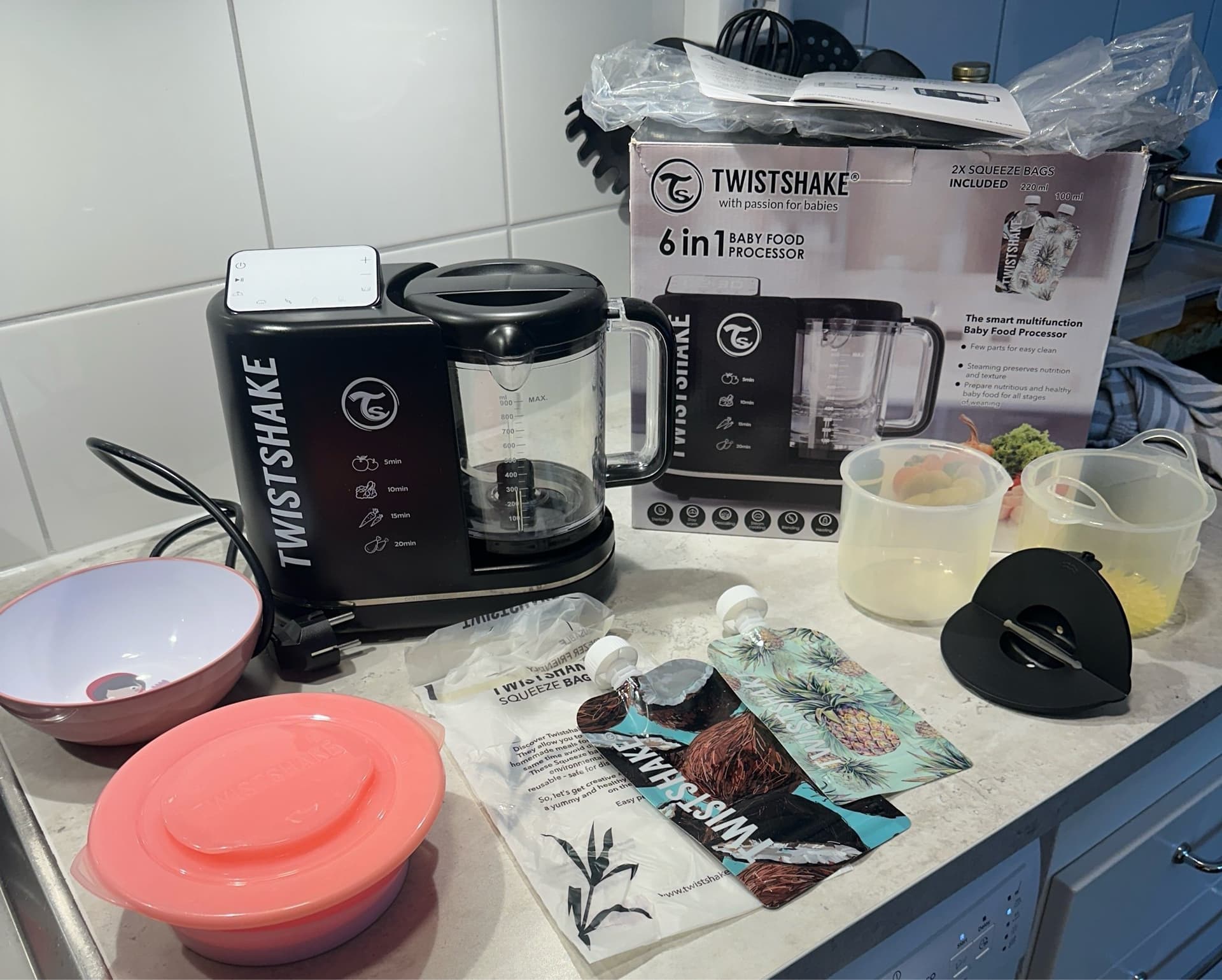 Twistshake 6-i-1 matberedare för barnmat