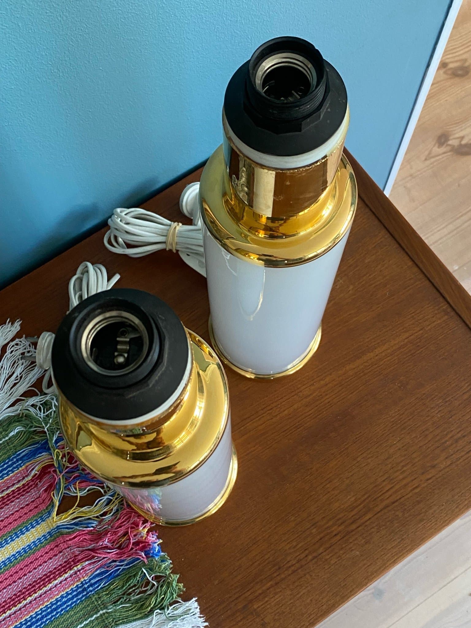 Bordslampor Luxus, vita och guld