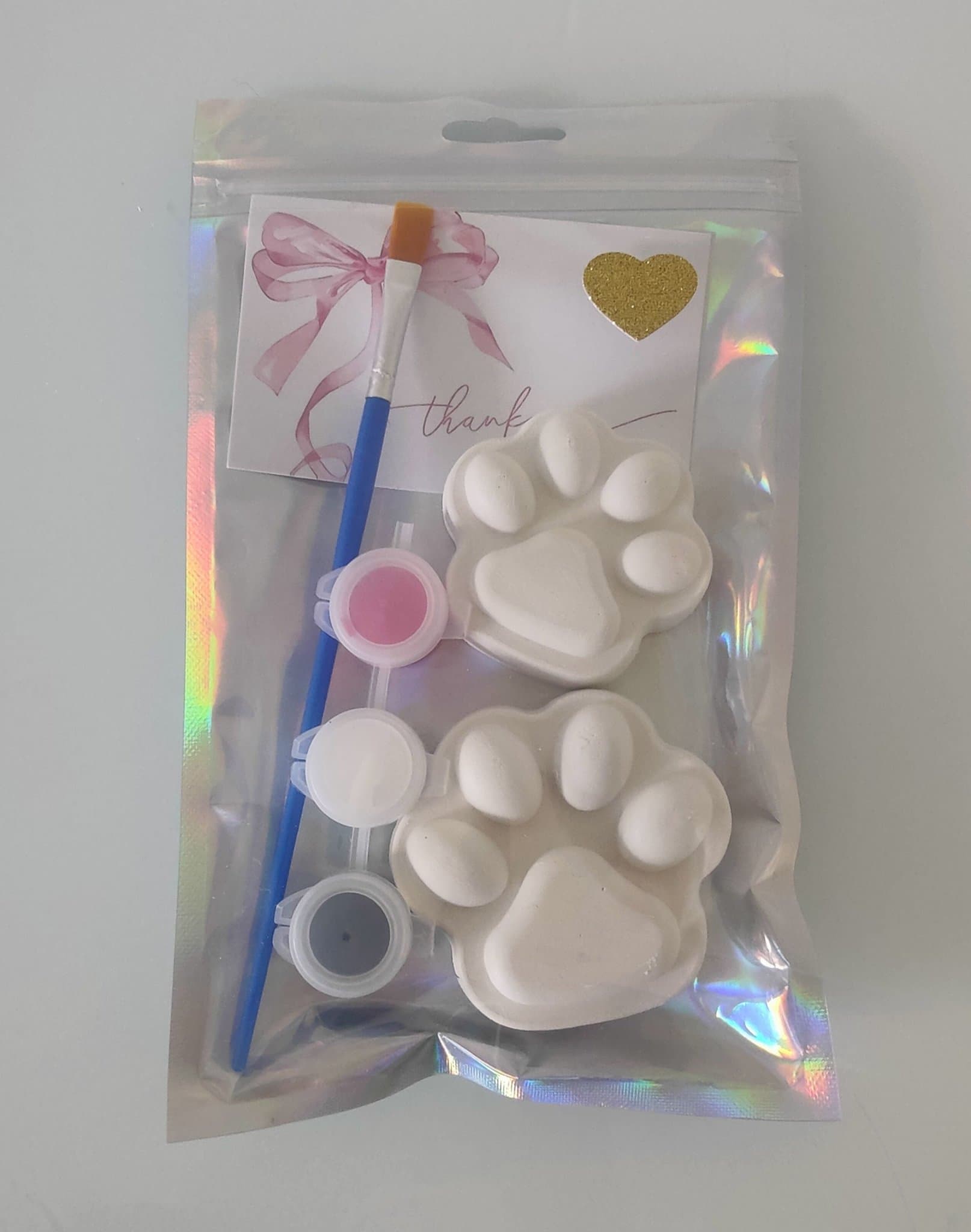 Paint Your Own Plaster Paw Prints (handmade)