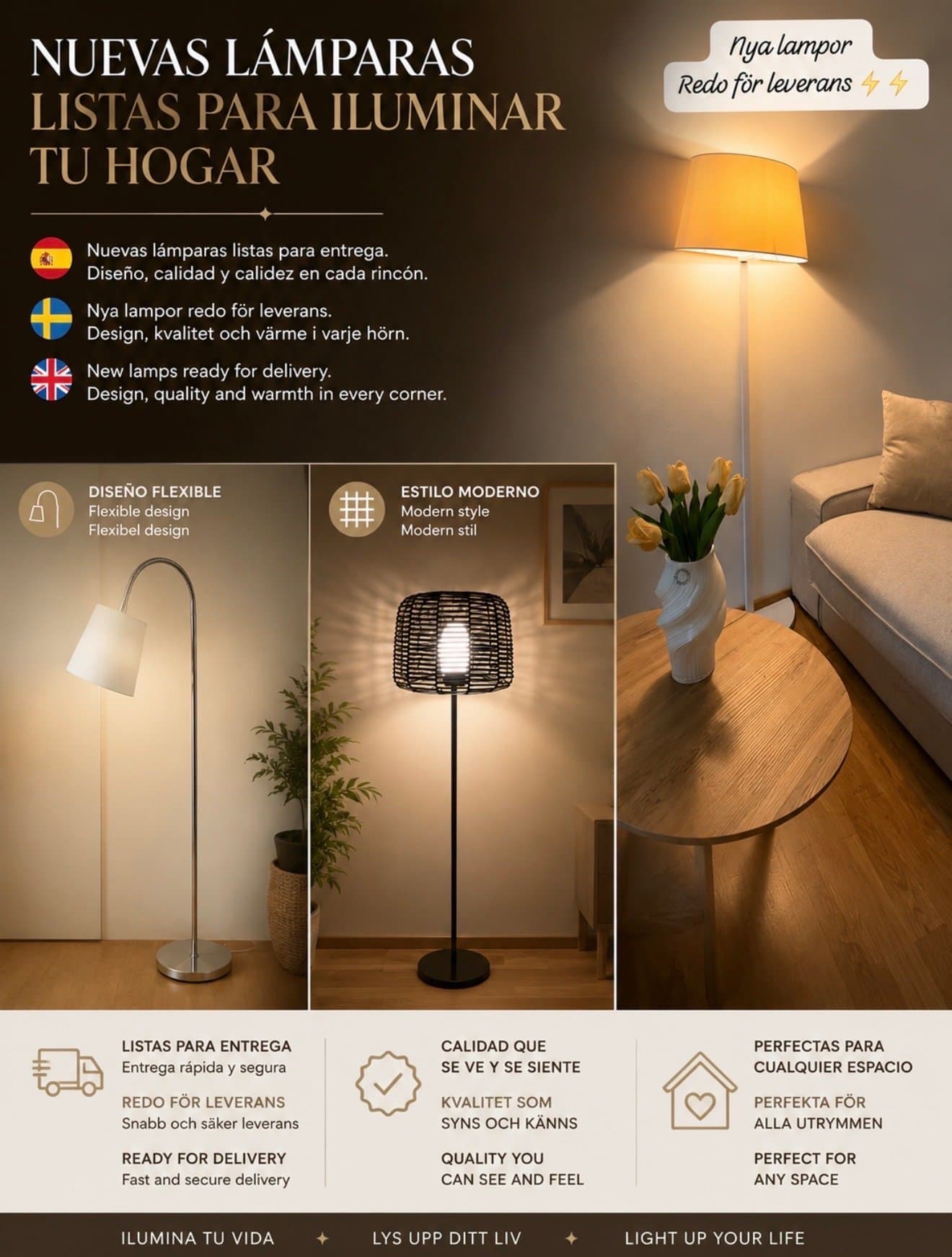 Nya moderna golvlampor – Stilren design & mysig belysning ✨