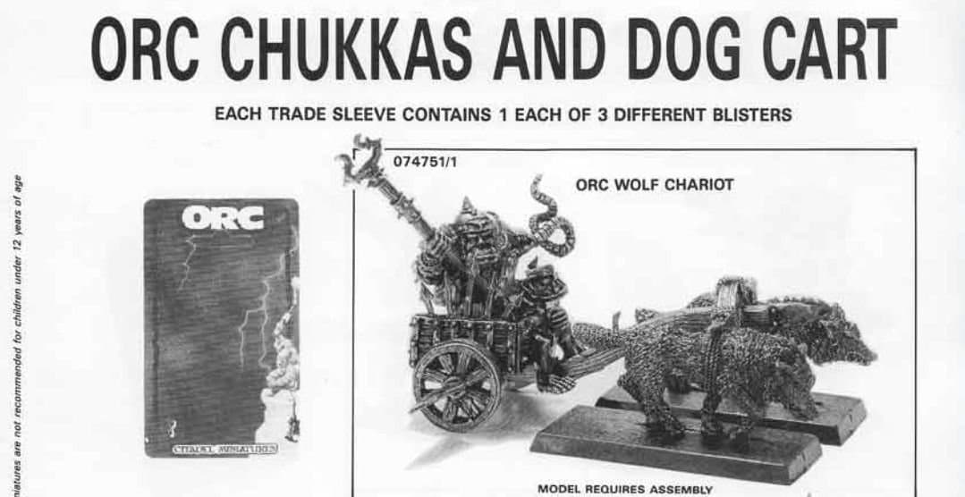 Oop Rare Orc Dog Cart Wolf (3) - Warhammer Fantasy