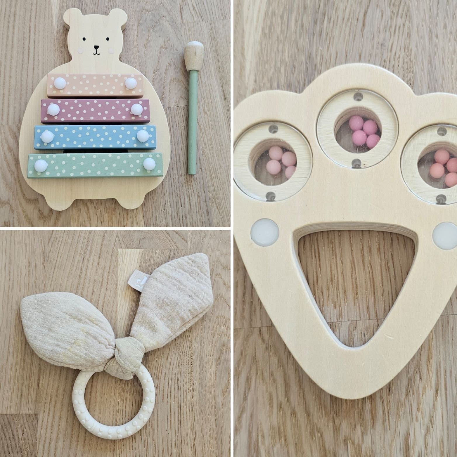 Stort paket med 17 babyleksaker