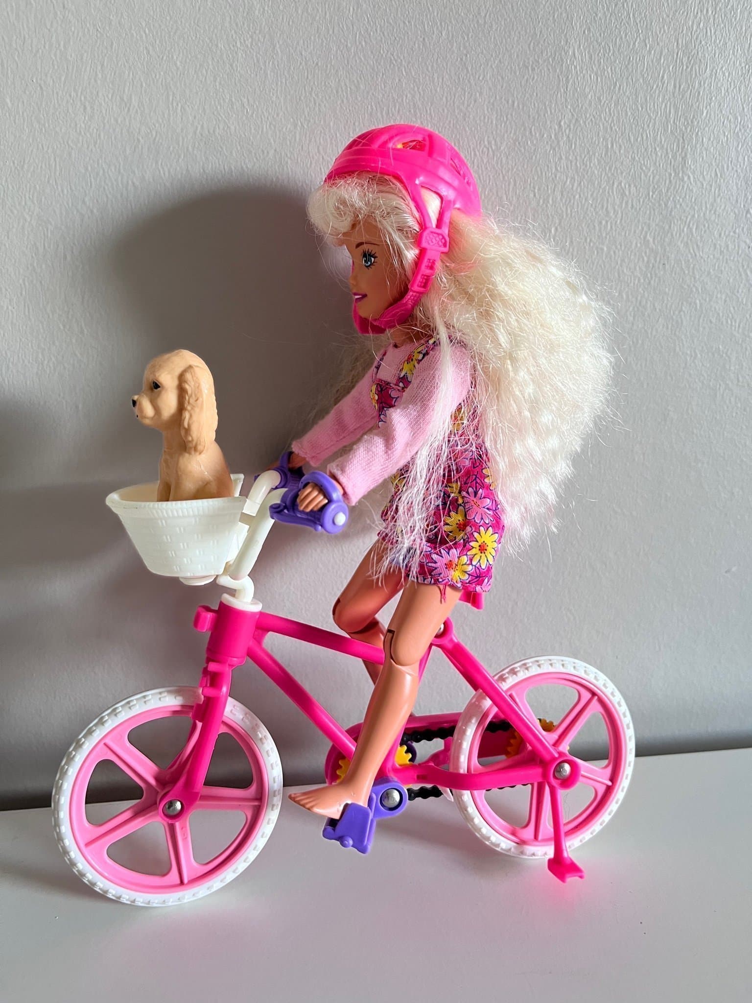Barbie, original, fint skick, 1995 Cykel