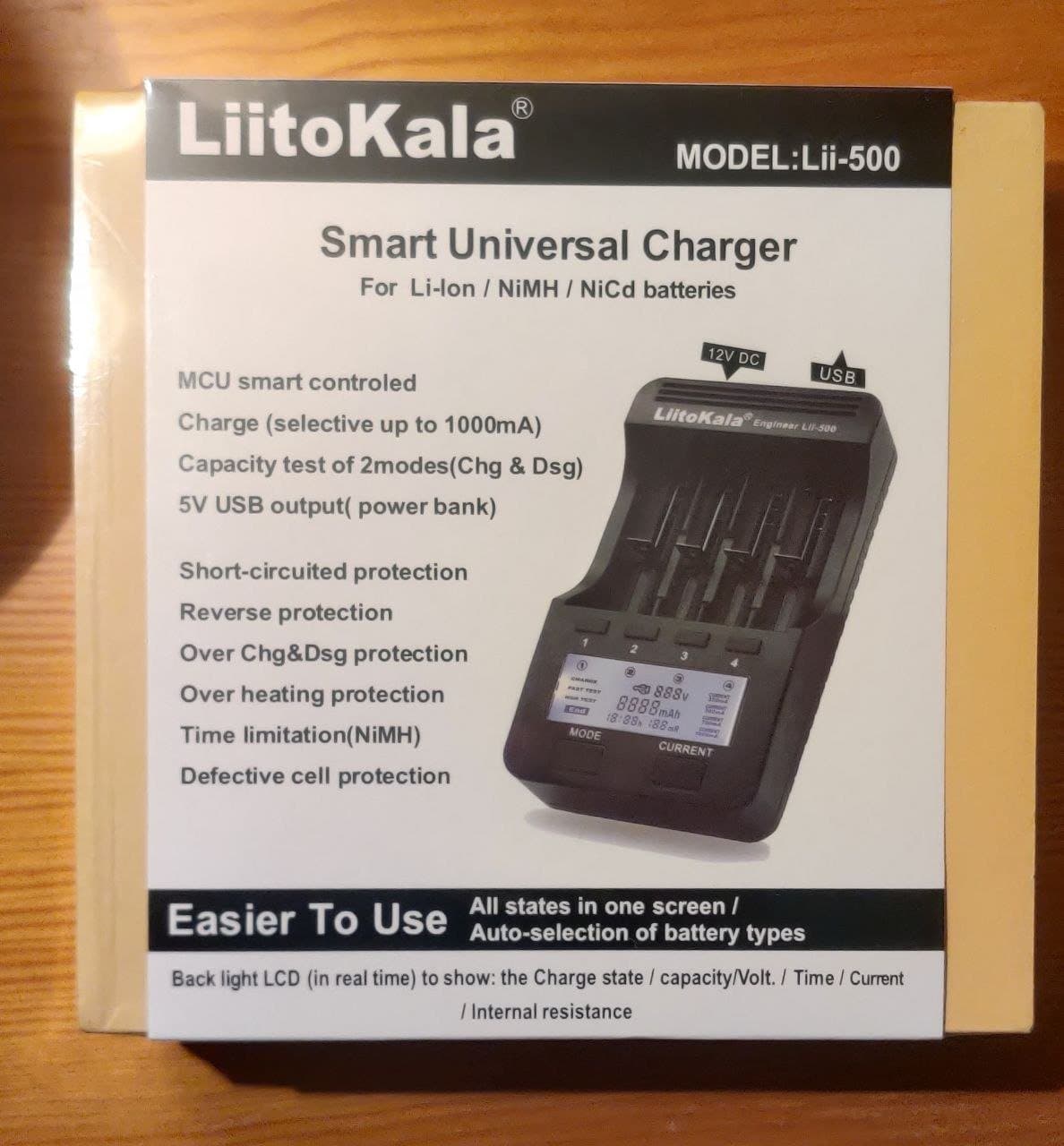 3 X LiitoKala Lii-500 Smart Charger + car charging cable