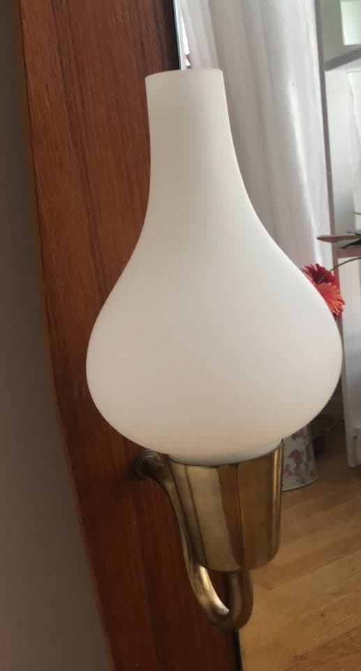 Spegellampa i teak, 60-tal