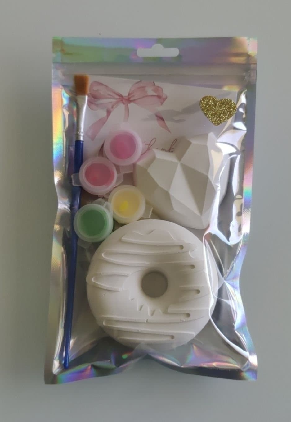 Paint Your Own Plaster Donut & Heart