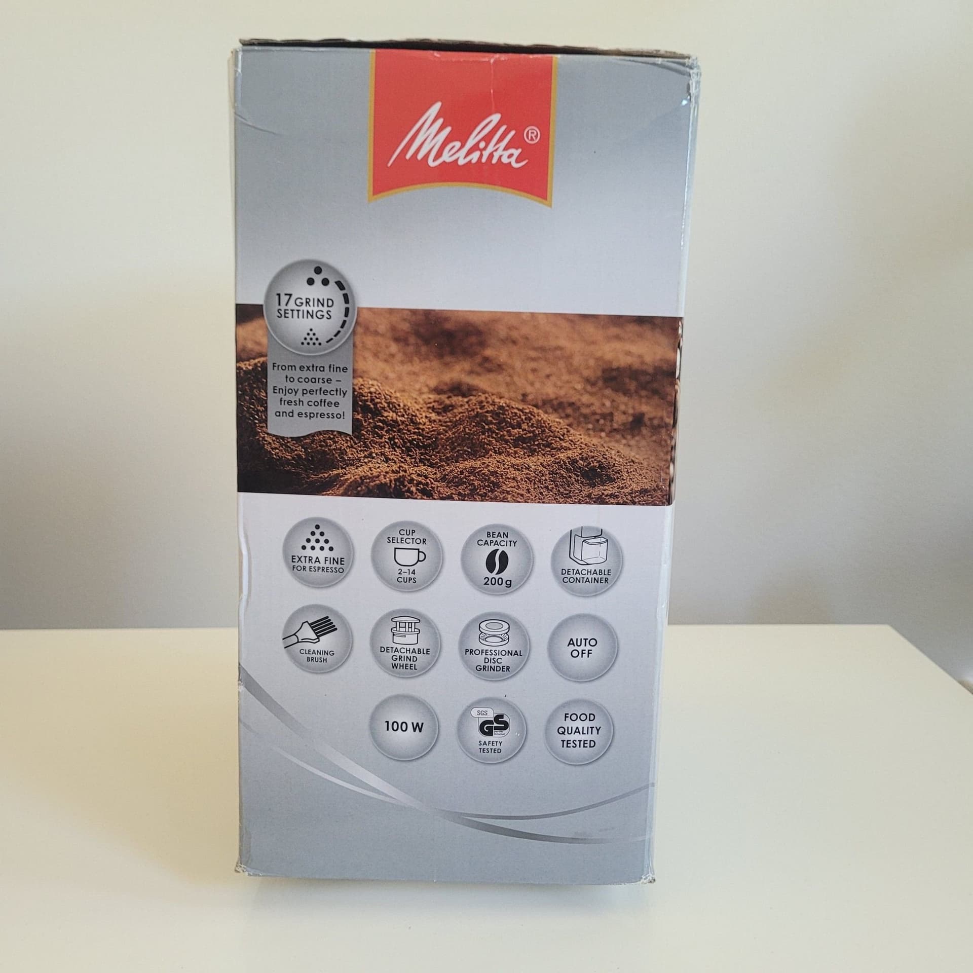 Melitta Molino kaffekvarn med 17 malningsinställningar