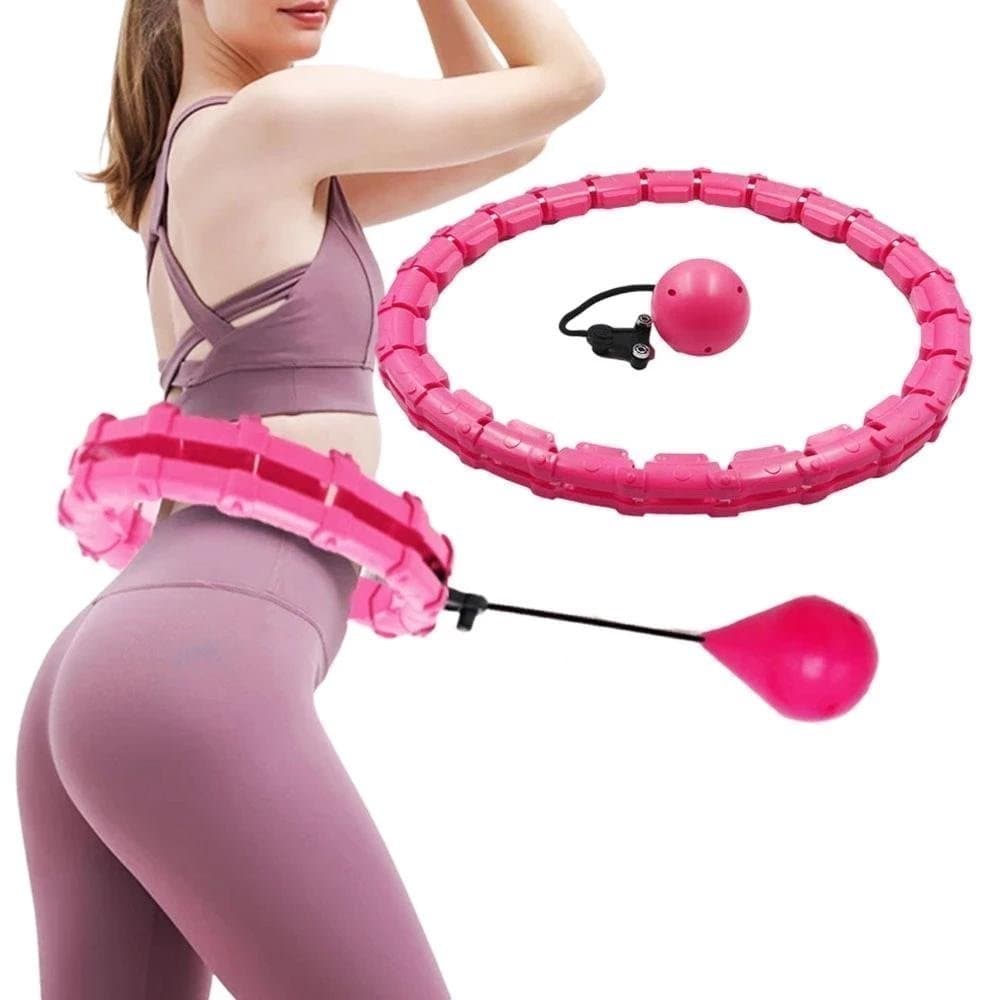 Hula Hoop Rosa för träning Justerbar storlek.
