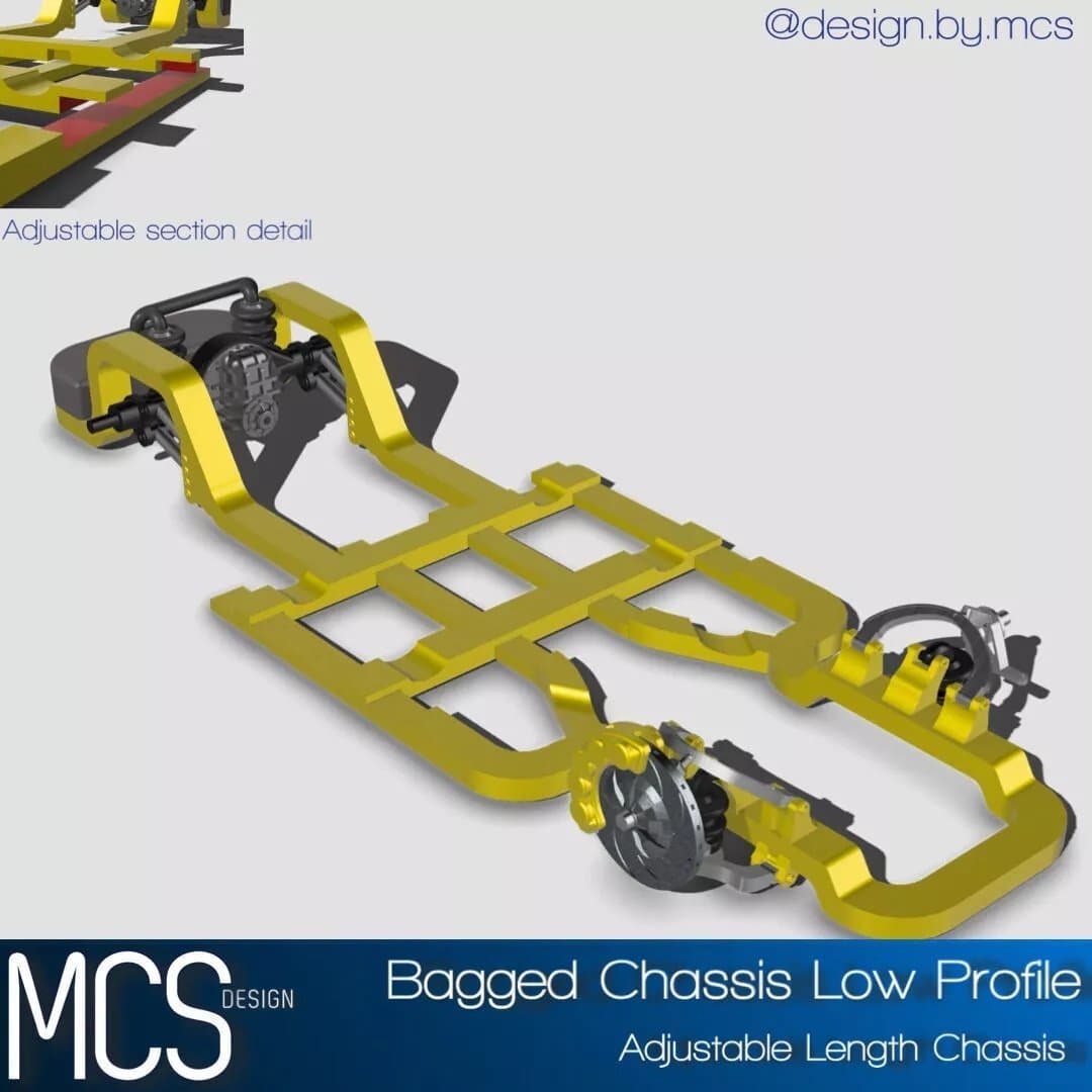1/24 & 1/25 Bagged Chassis Curved Low Profile